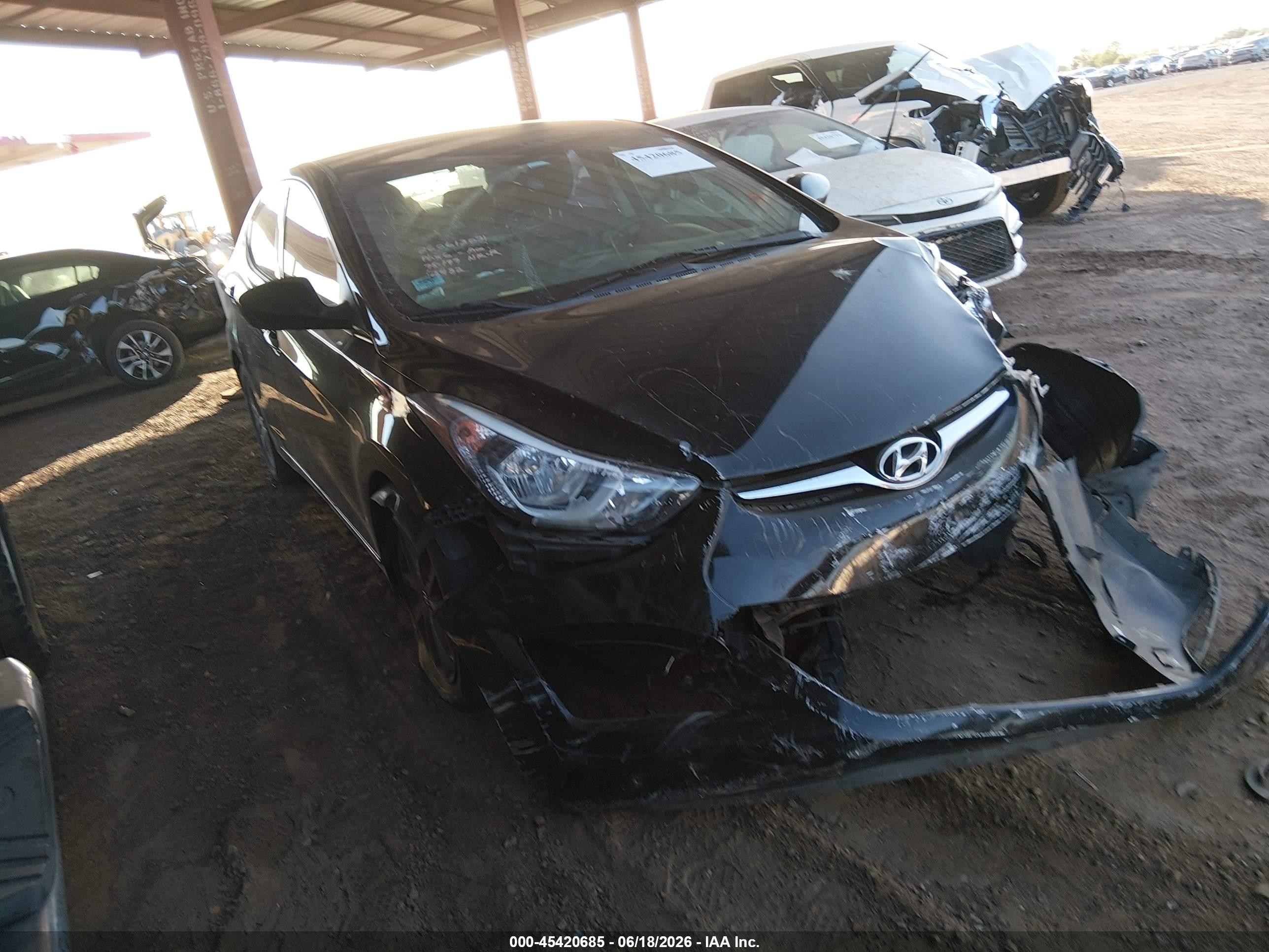 2014 Hyundai Elantra SE, VIN KMHDH4AE3EU172482 — Theft recovery