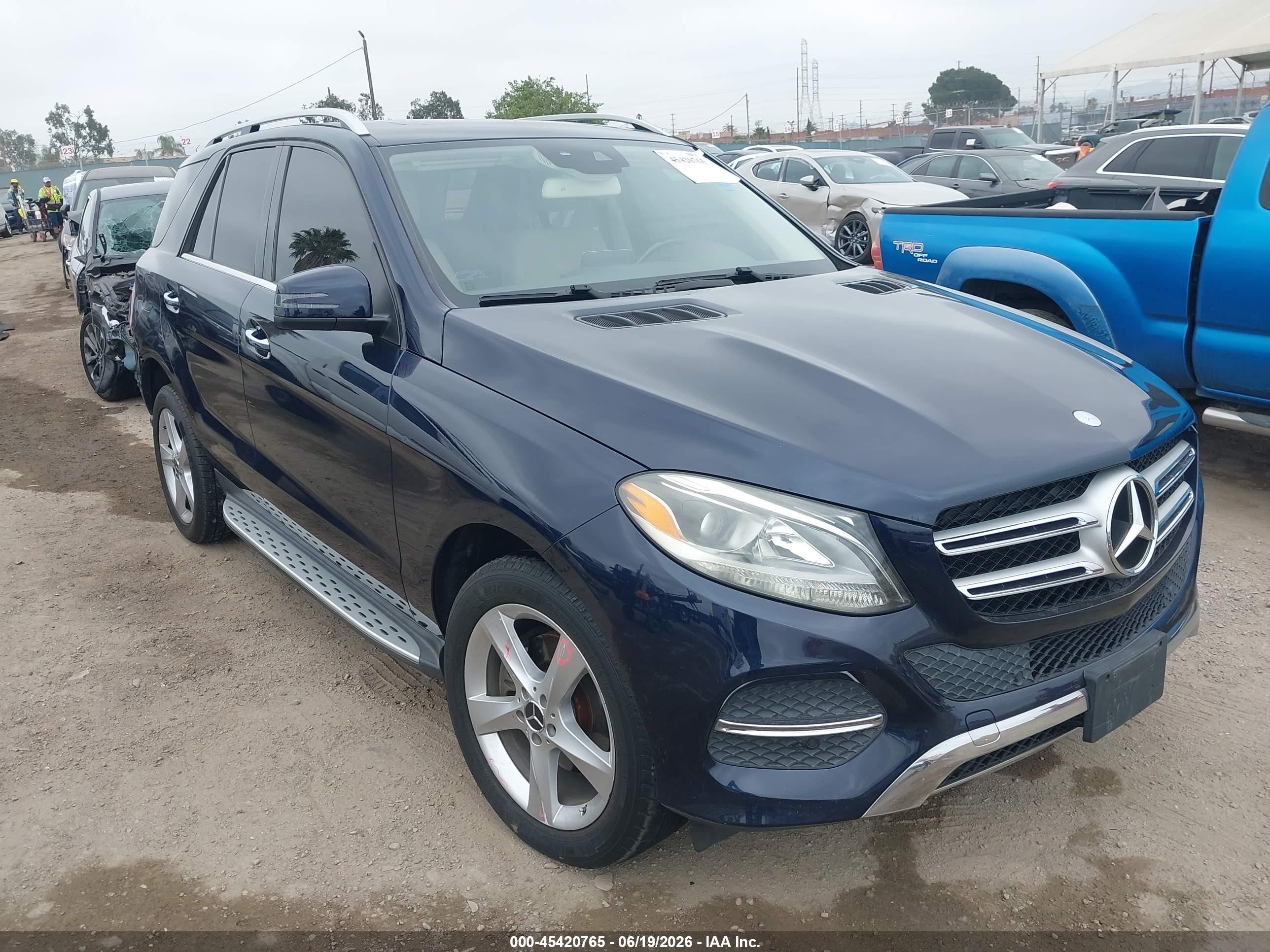 2016 Mercedes-Benz GLE 350, VIN 4JGDA5JB3GA709713 — Rear end