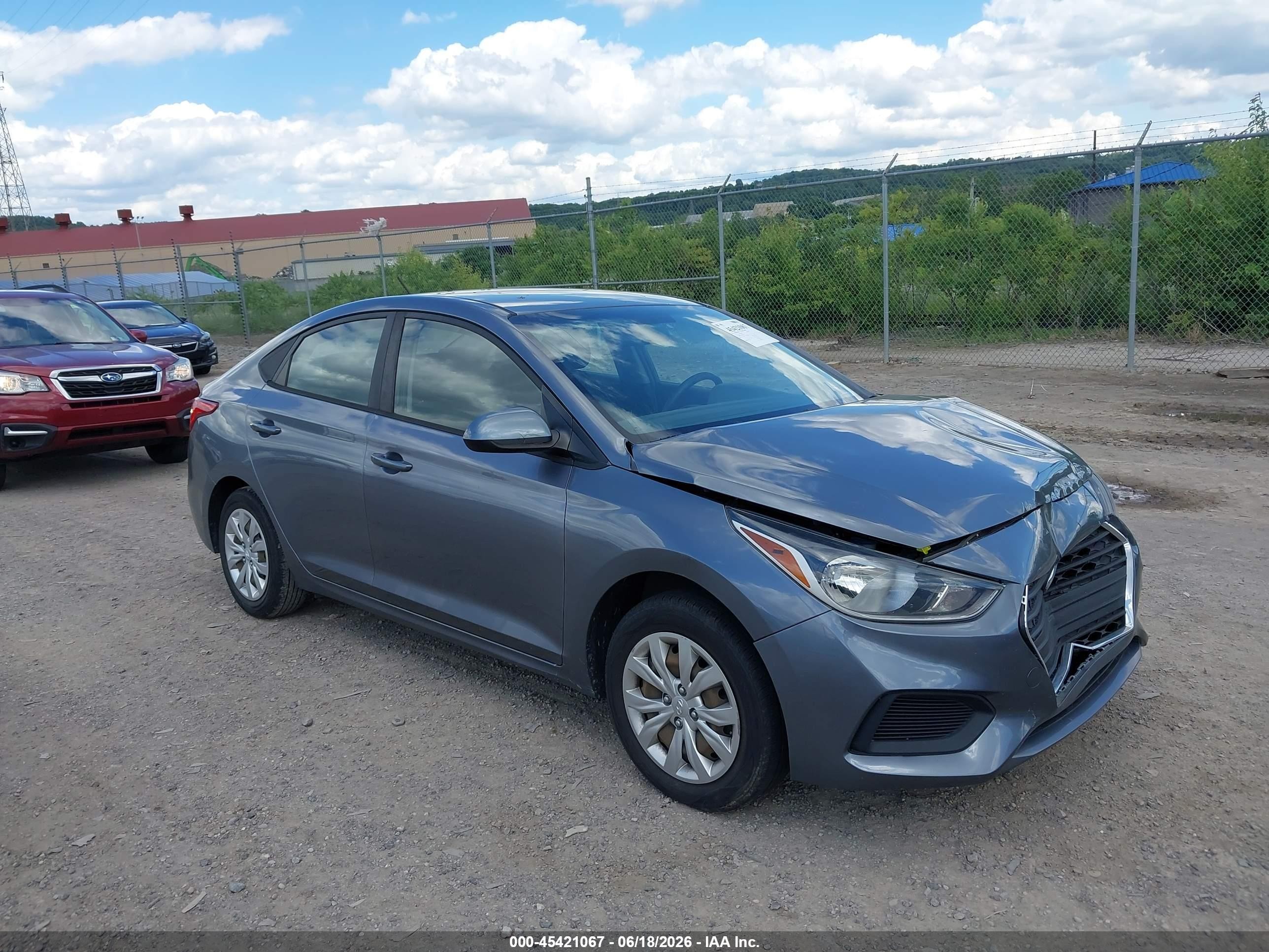 2018 Hyundai Accent SEL, VIN 3KPC24A36JE031110 — Front end
