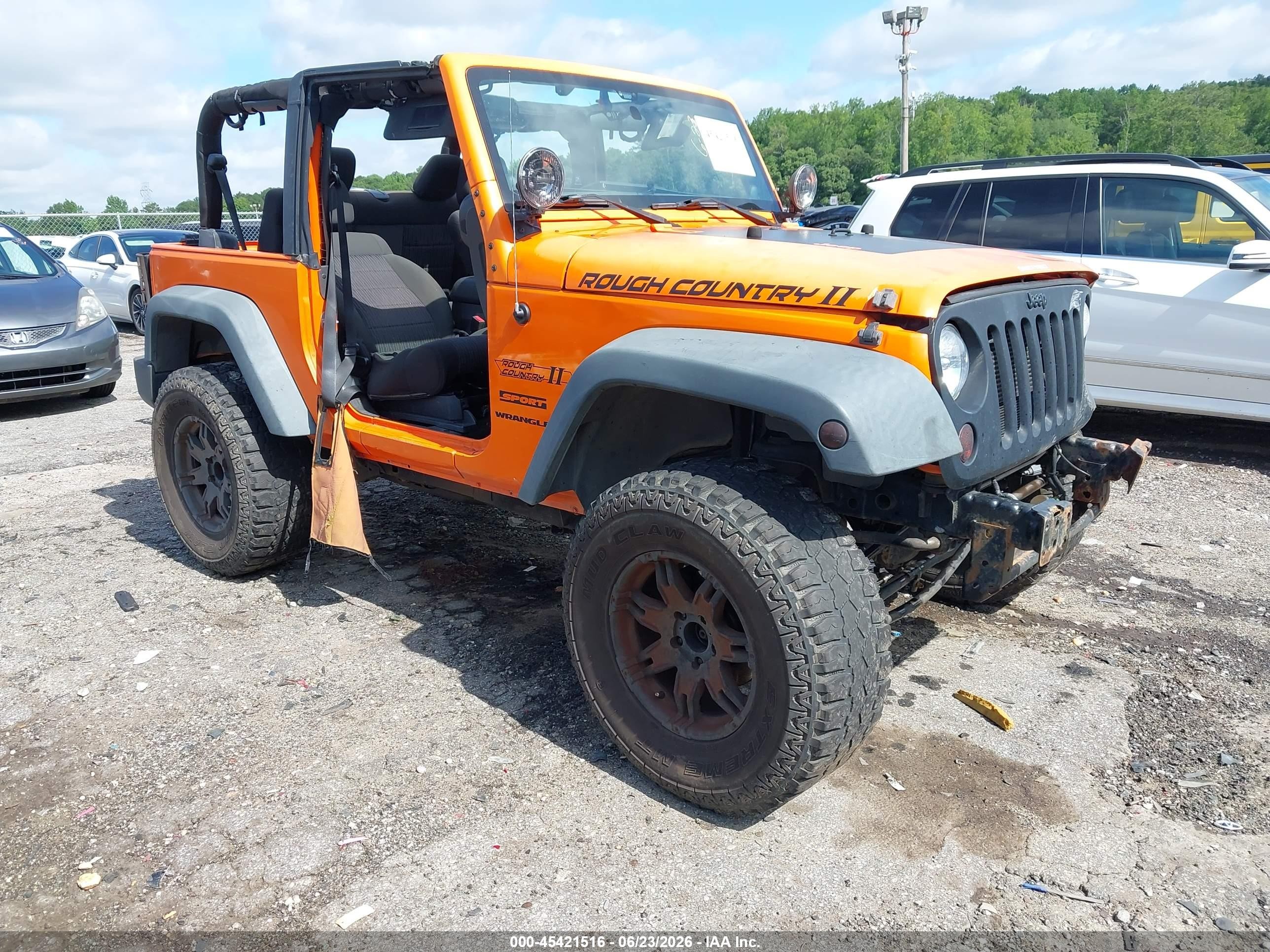 2012 Jeep Wrangler Sport, VIN 1C4AJWAG5CL193281 — Front end