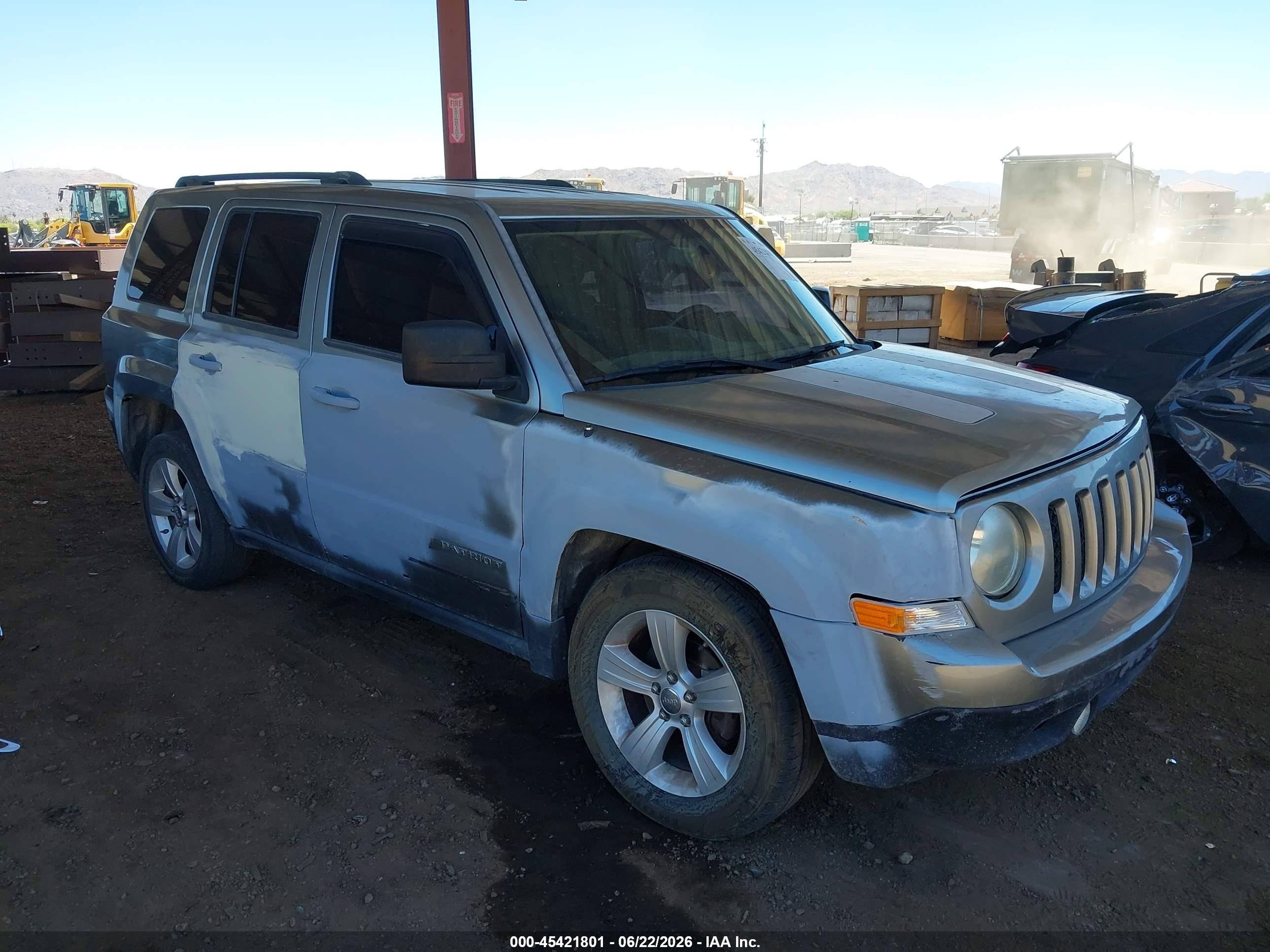 2012 Jeep Patriot Latitude, VIN 1C4NJRFB9CD523692 — Rear end