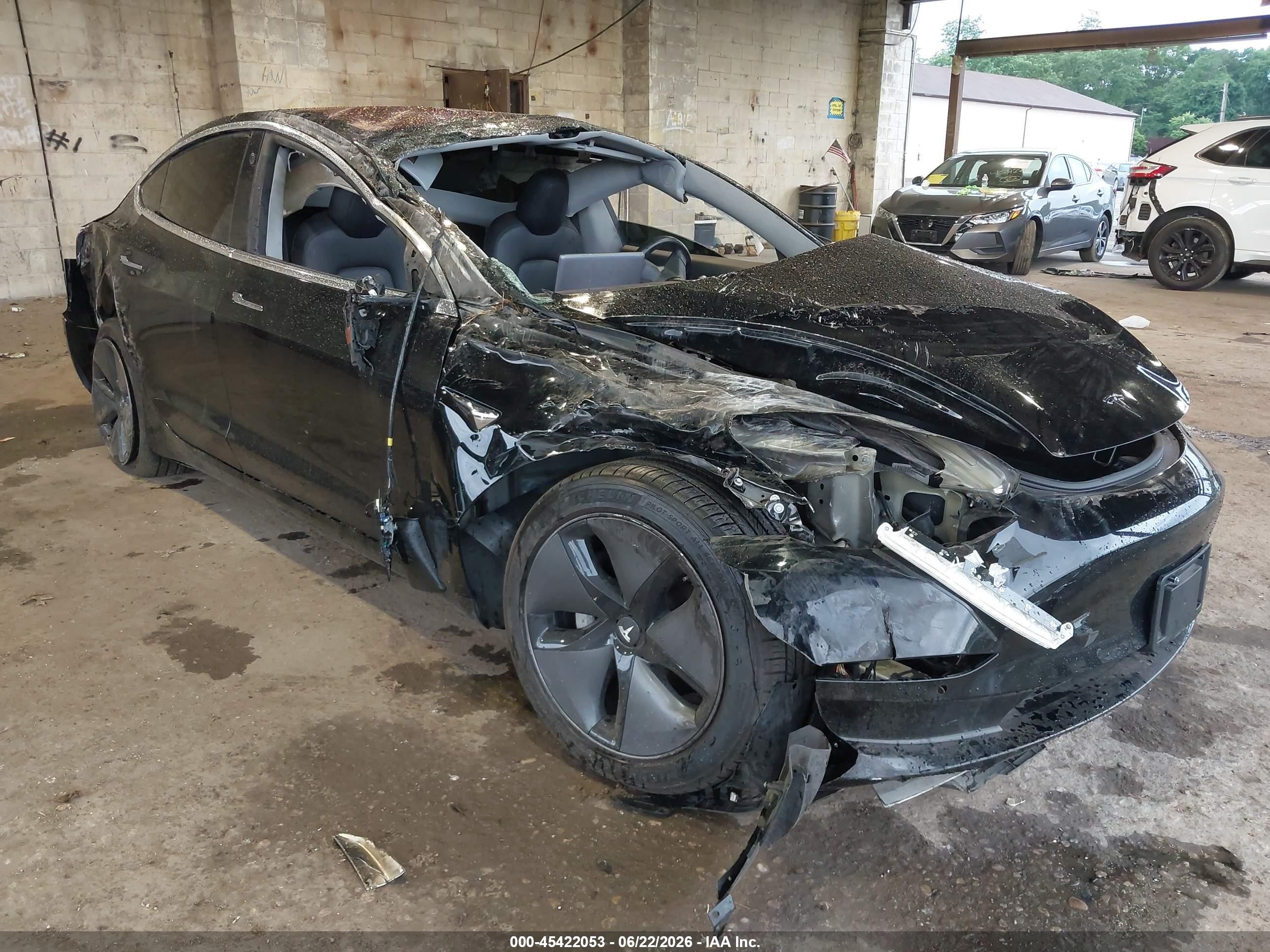 2018 Tesla Model 3 Long Range Battery, VIN 5YJ3E1EB7JF182295 — Rollover