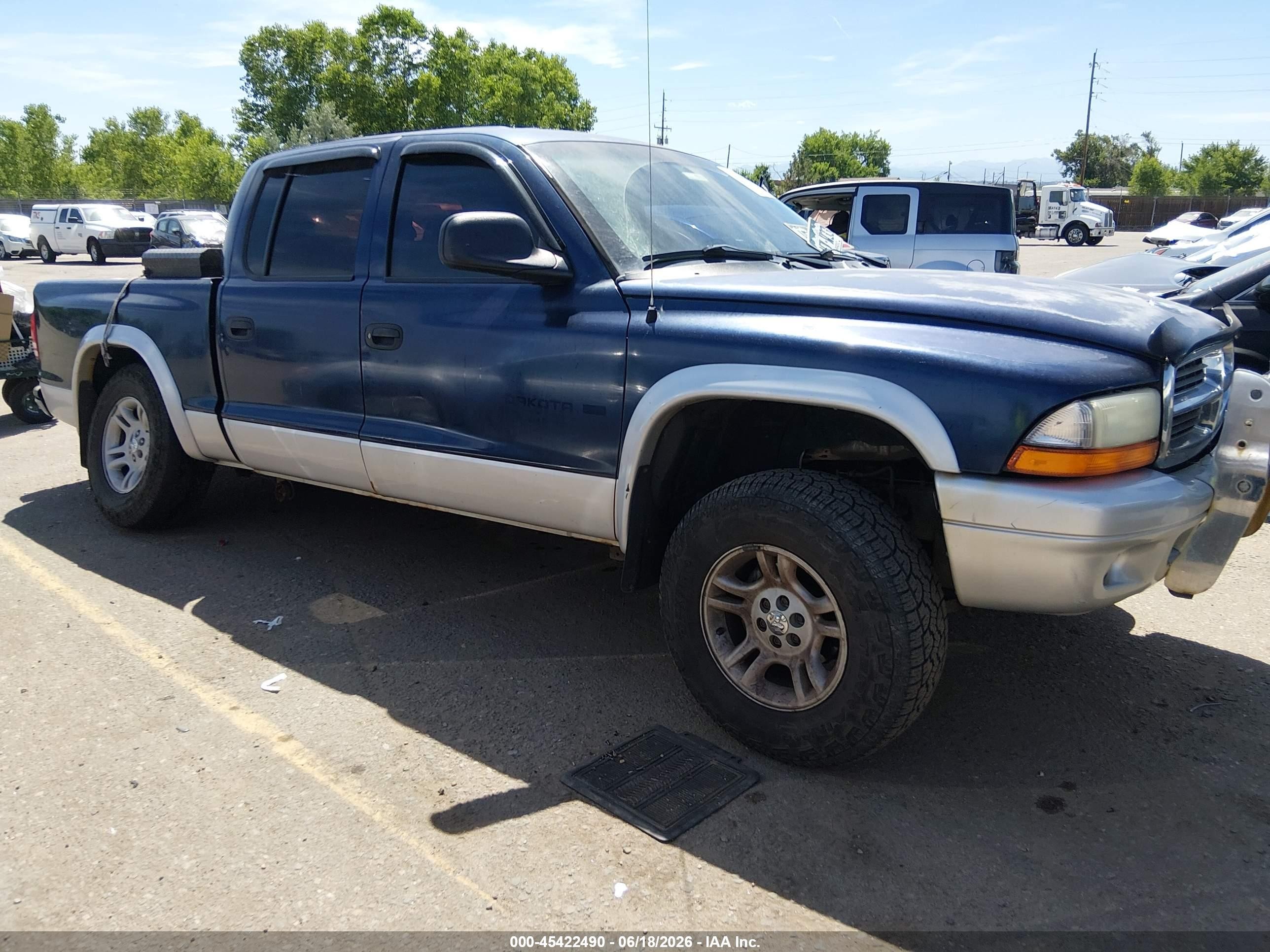 2002 Dodge Dakota SLT, VIN 1B7HG48N82S637151 — Rear end