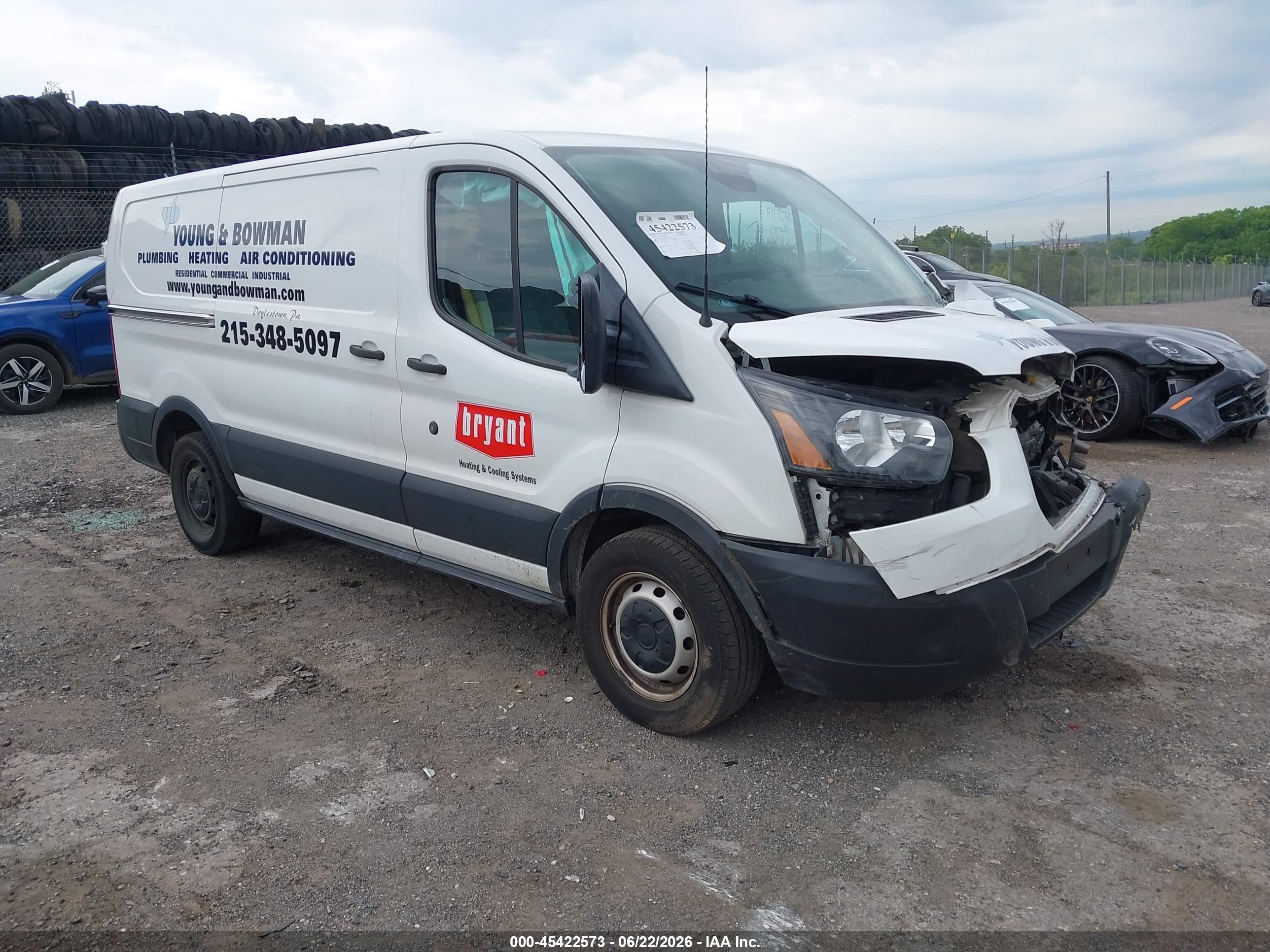2019 Ford Transit, VIN 1FTYE1YM7KKA34266 — Front end