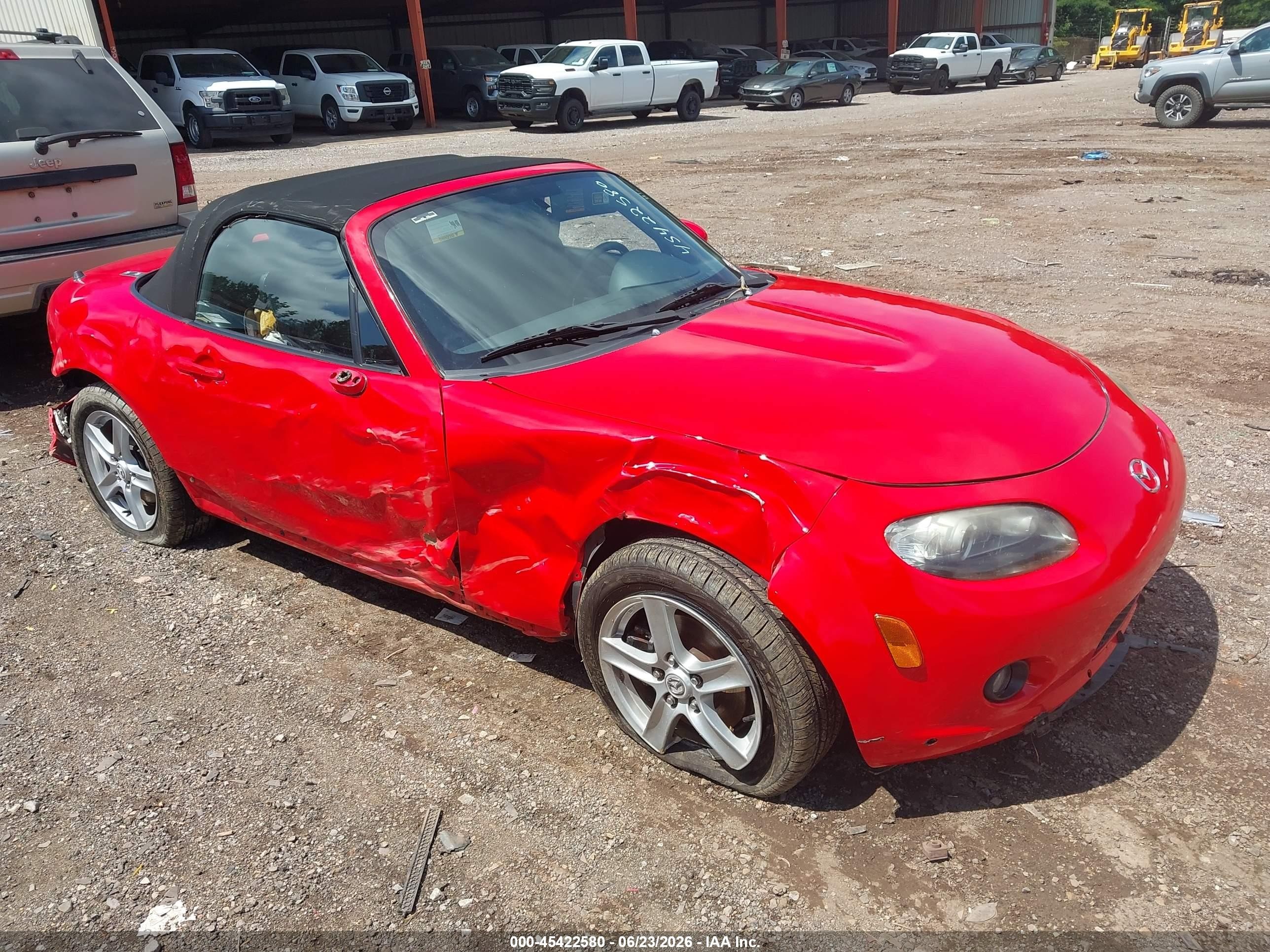 2007 Mazda MX-5 Miata Touring, VIN JM1NC25F370136462 — Rear end