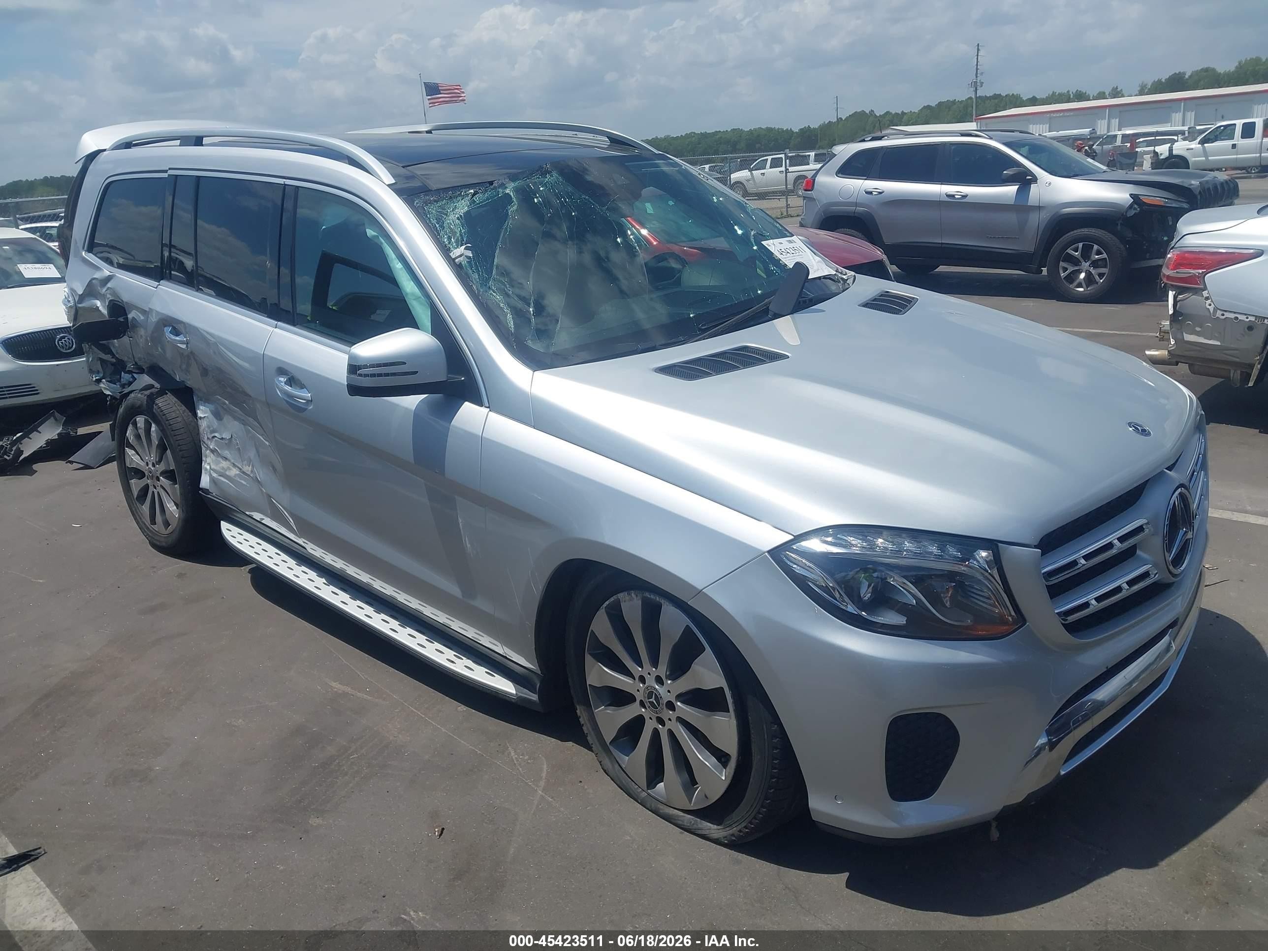 2019 Mercedes-Benz GLS 450, VIN 4JGDF6EE9KB233918 — Rollover