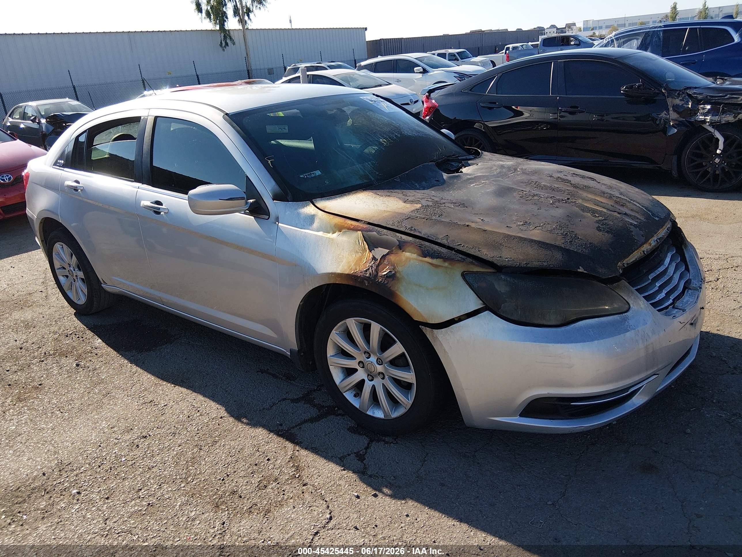 2012 Chrysler 200 Touring, VIN 1C3CCBBBXCN139210 — Engine fire