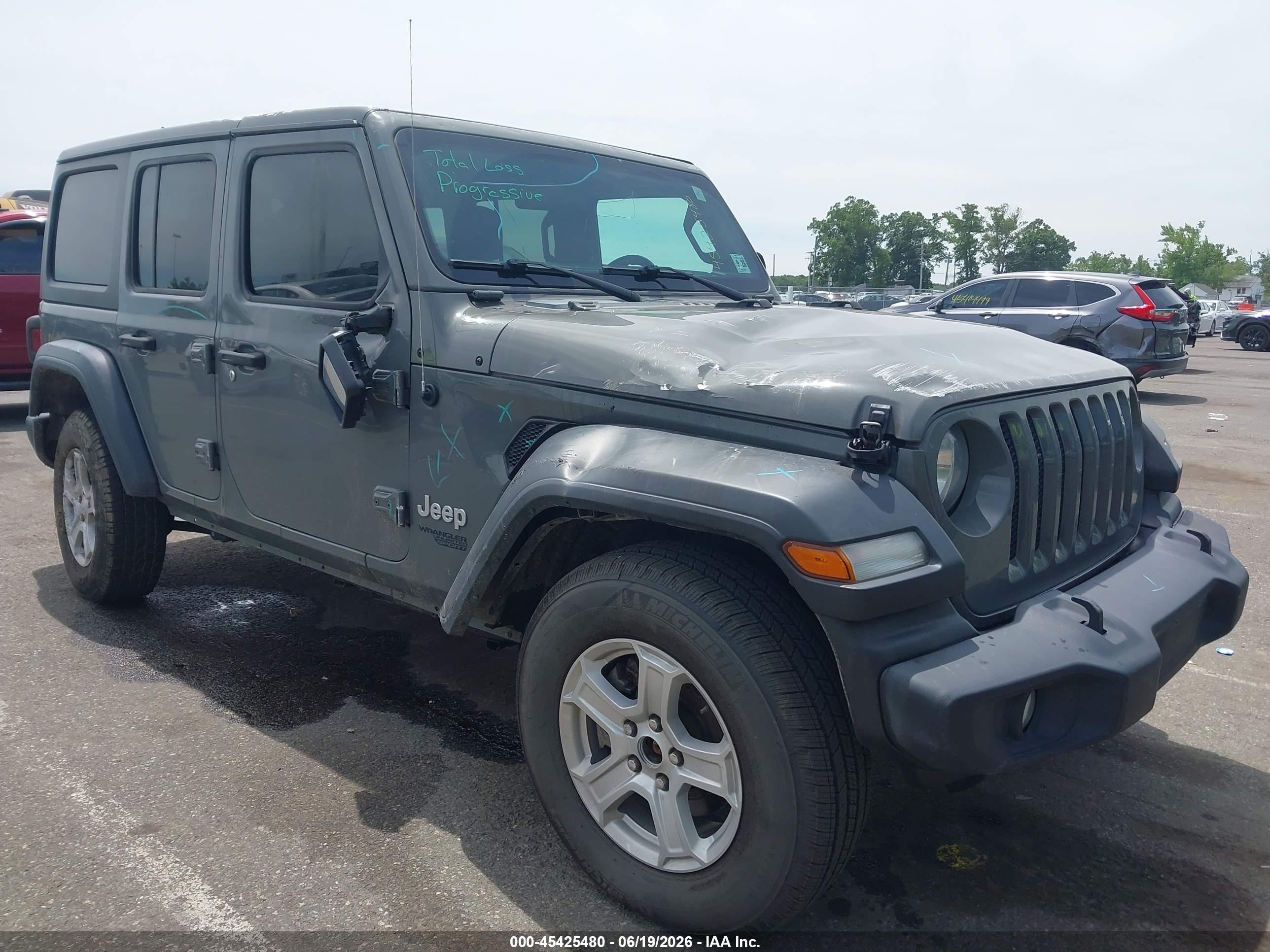 2021 Jeep Wrangler Unlimited Willys, VIN 1C4HJXDN7MW508886 — Rollover