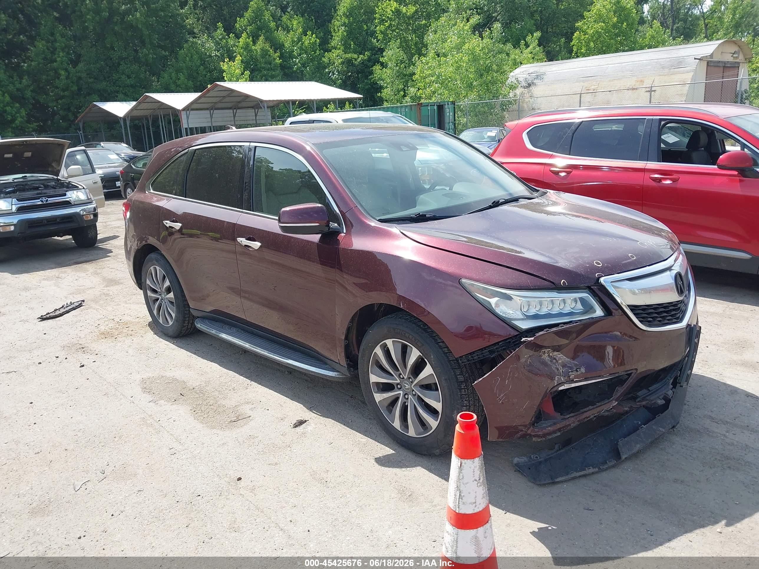 2015 Acura MDX Technology, VIN 5FRYD4H4XFB018763 — Перед