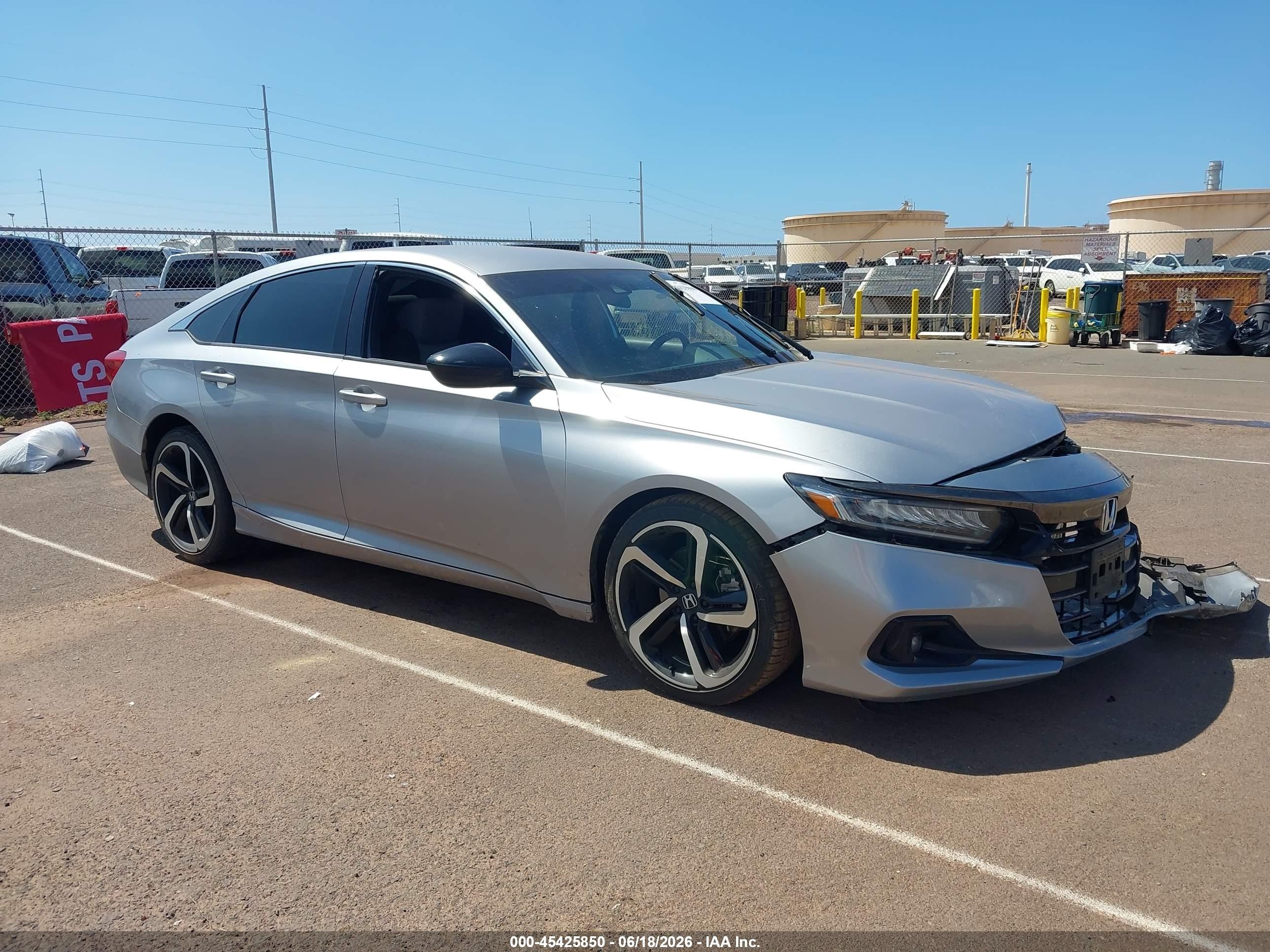 2021 Honda Accord Sport, VIN 1HGCV1F35MA080371 — Front end