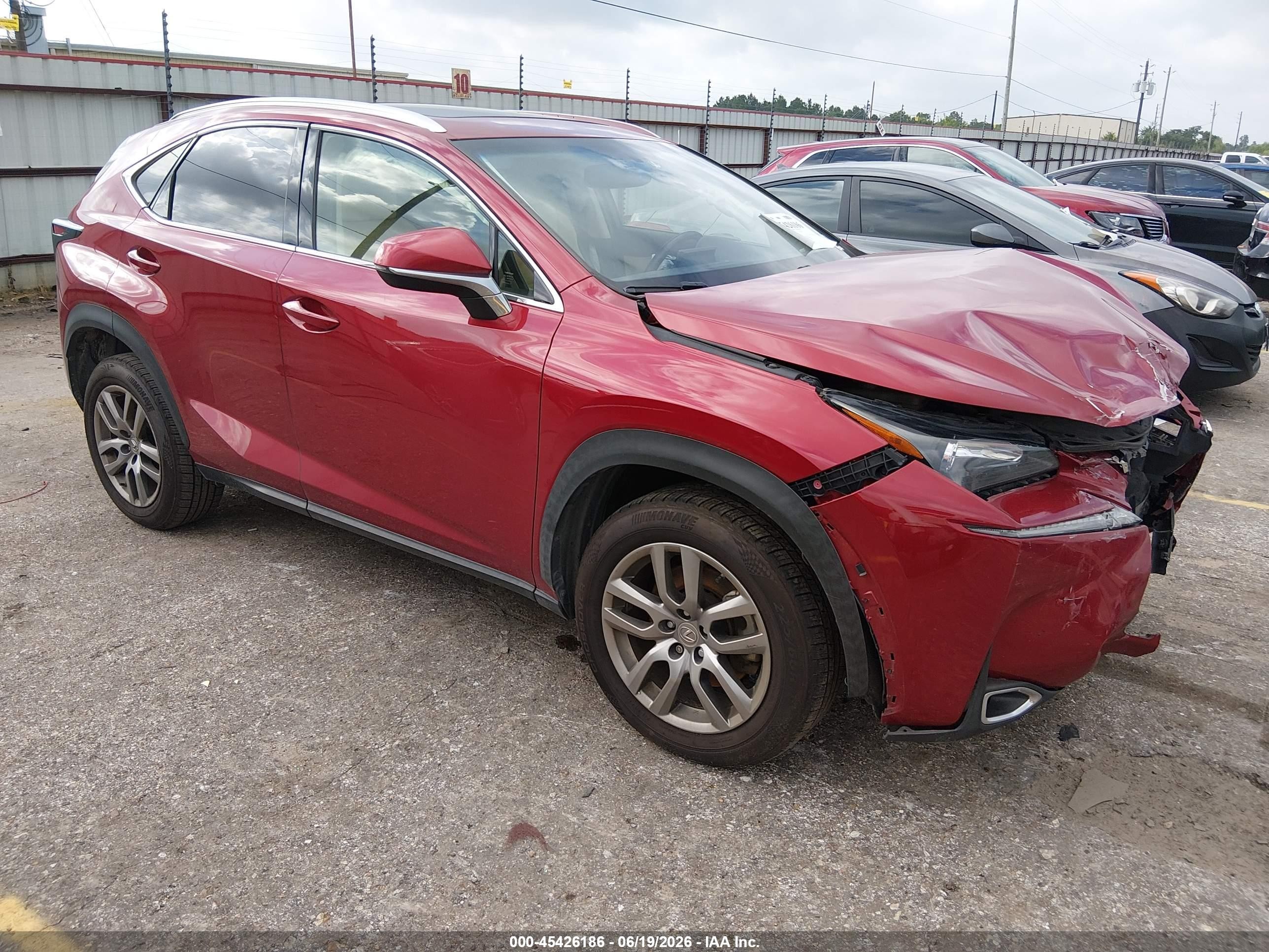 2016 Lexus NX 200t, VIN JTJYARBZ8G2026809 — Front end