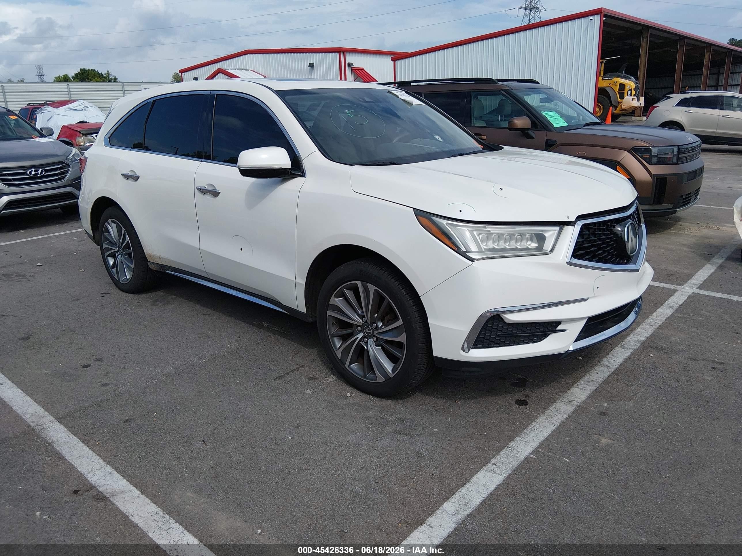 2017 Acura MDX Technology, VIN 5FRYD3H50HB007258 — Перед