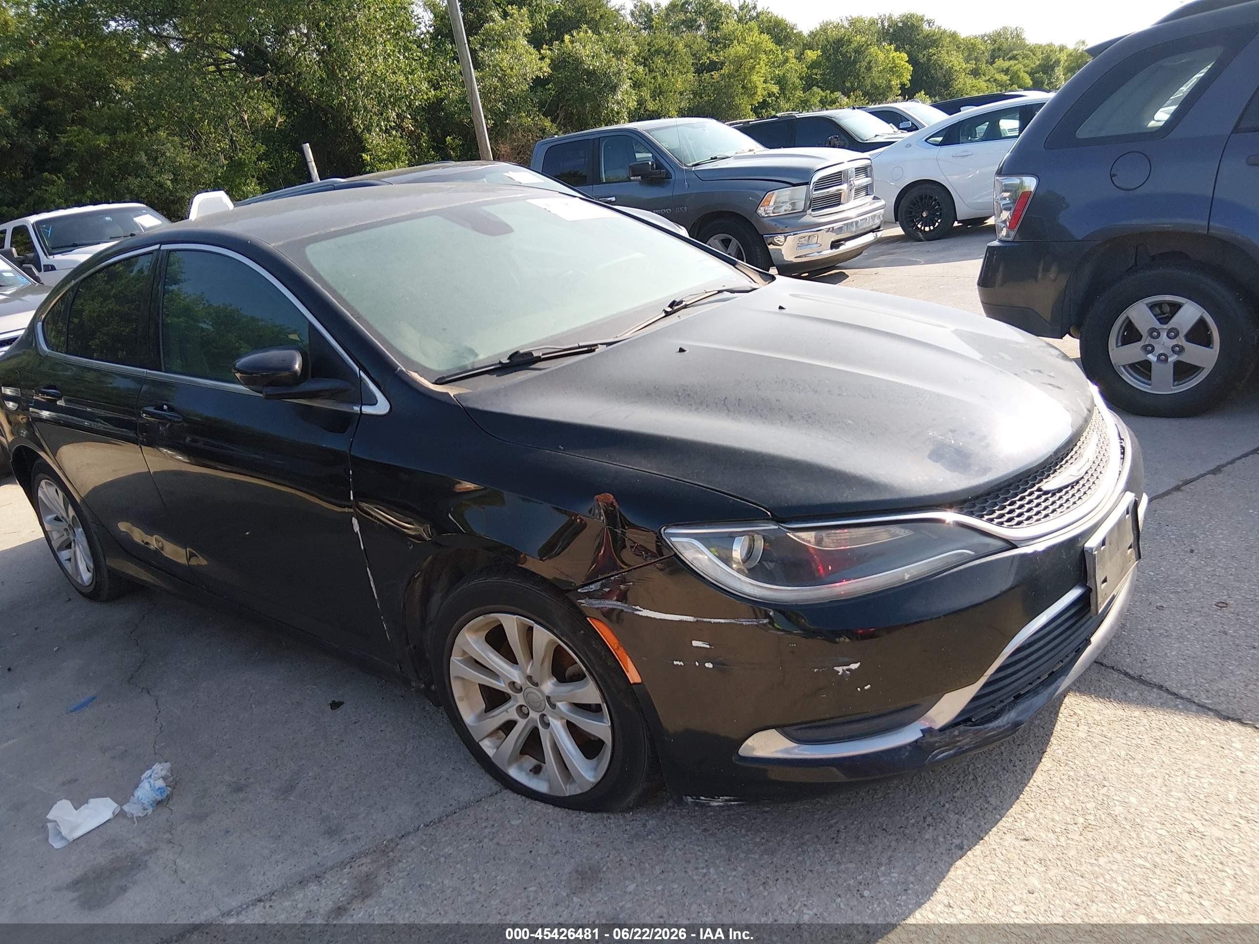 2015 Chrysler 200 Limited, VIN 1C3CCCABXFN747160 — Not stated
