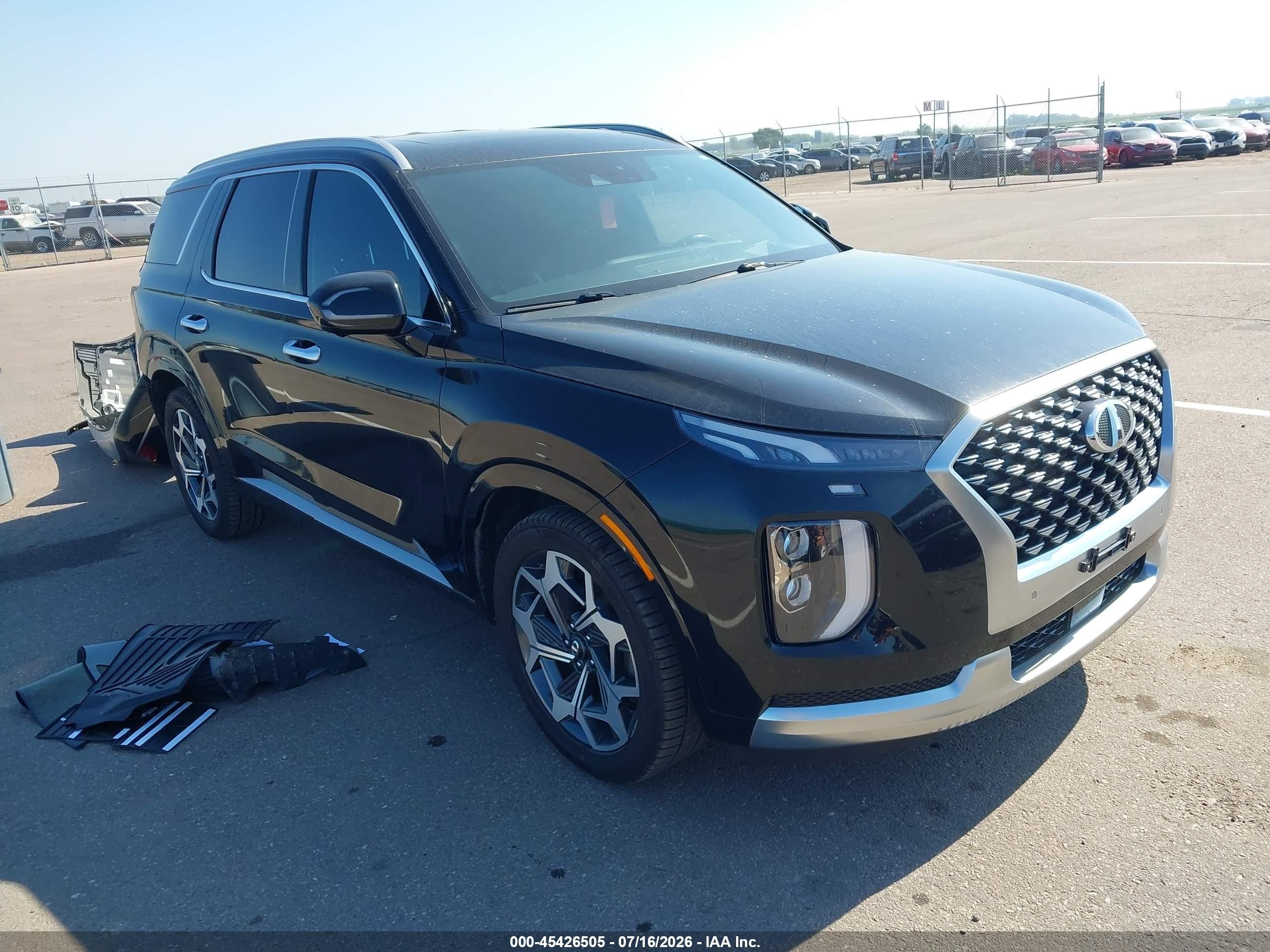 2021 Hyundai Palisade Calligraphy, VIN KM8R74HE4MU318238 — Rear end