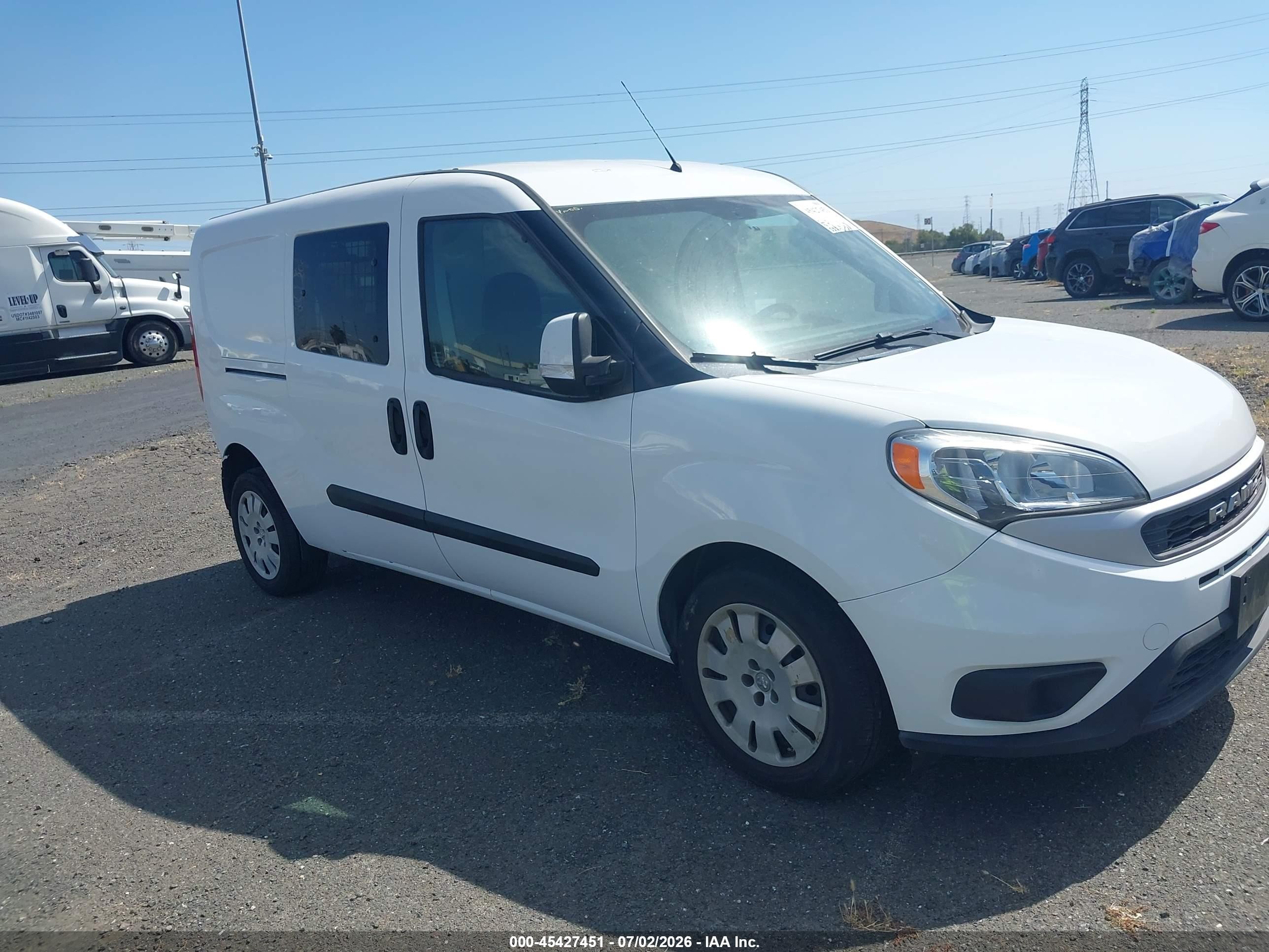 2019 Ram ProMaster City Cargo Tradesman SLT, VIN ZFBHRFBB3K6L88676 — Rear end