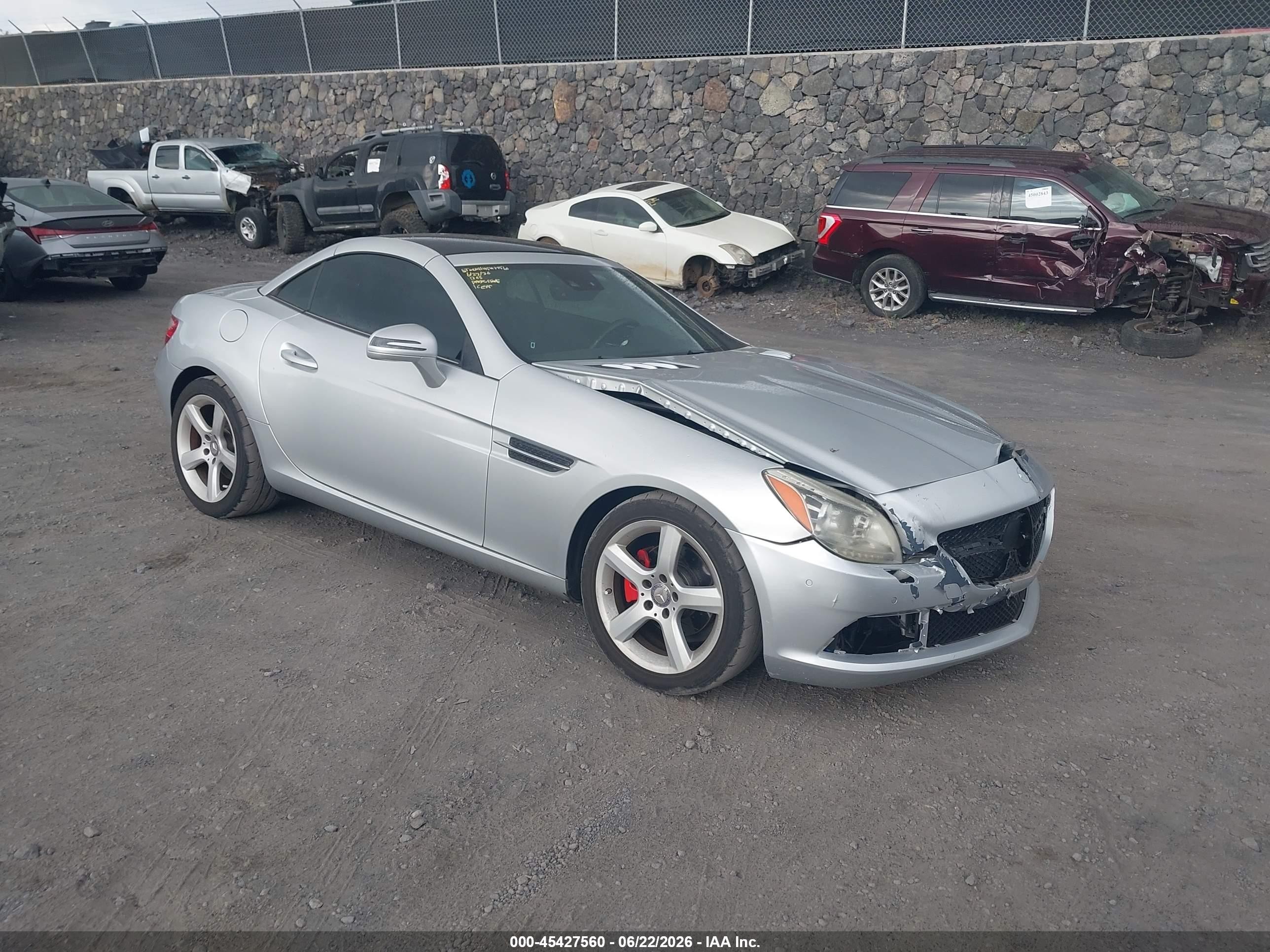 2013 Mercedes-Benz SLK 250, VIN WDDPK4HA7DF055986 — Front end