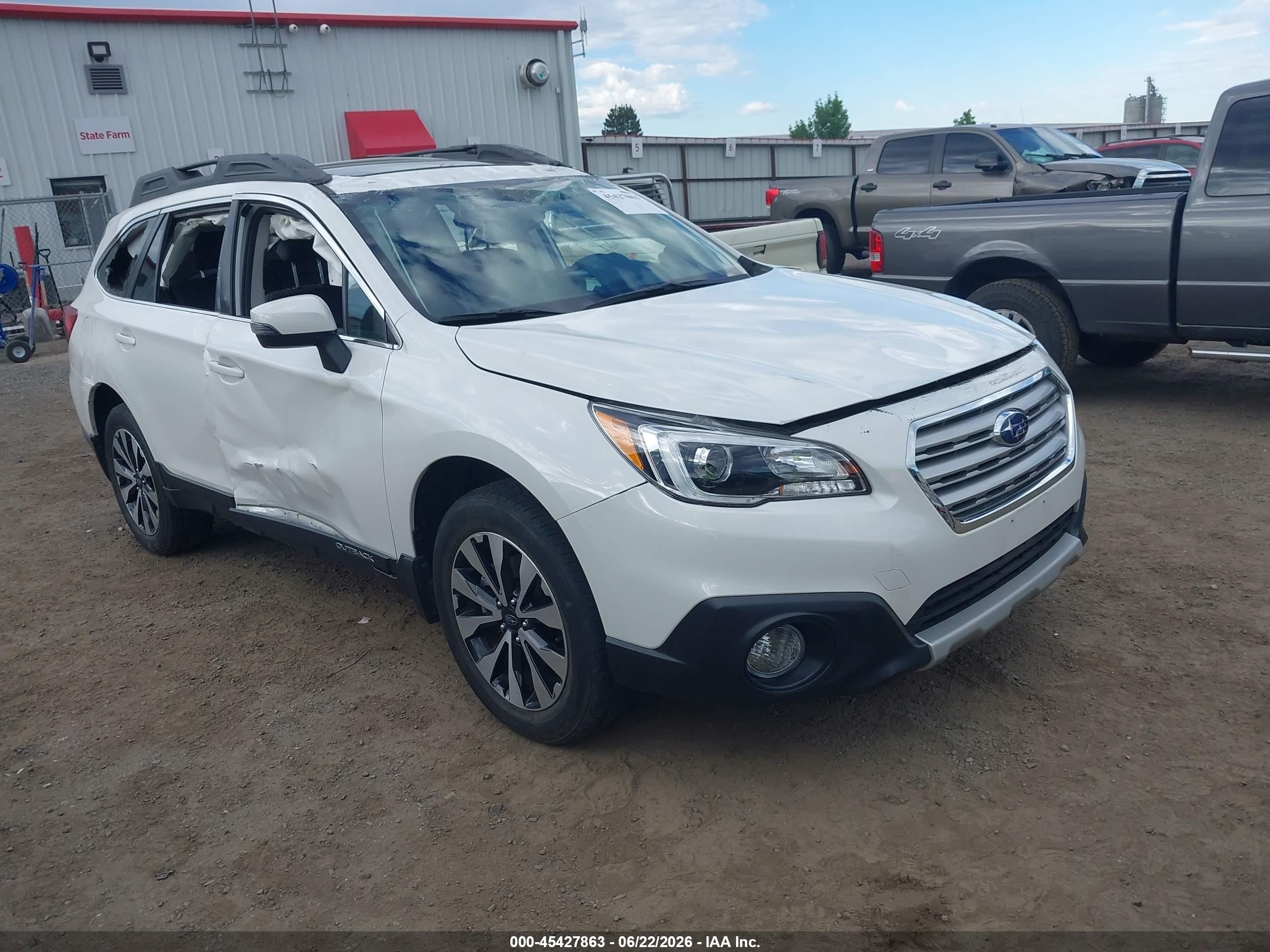 2016 Subaru Outback Limited, VIN 4S4BSANC4G3280392 — Rollover