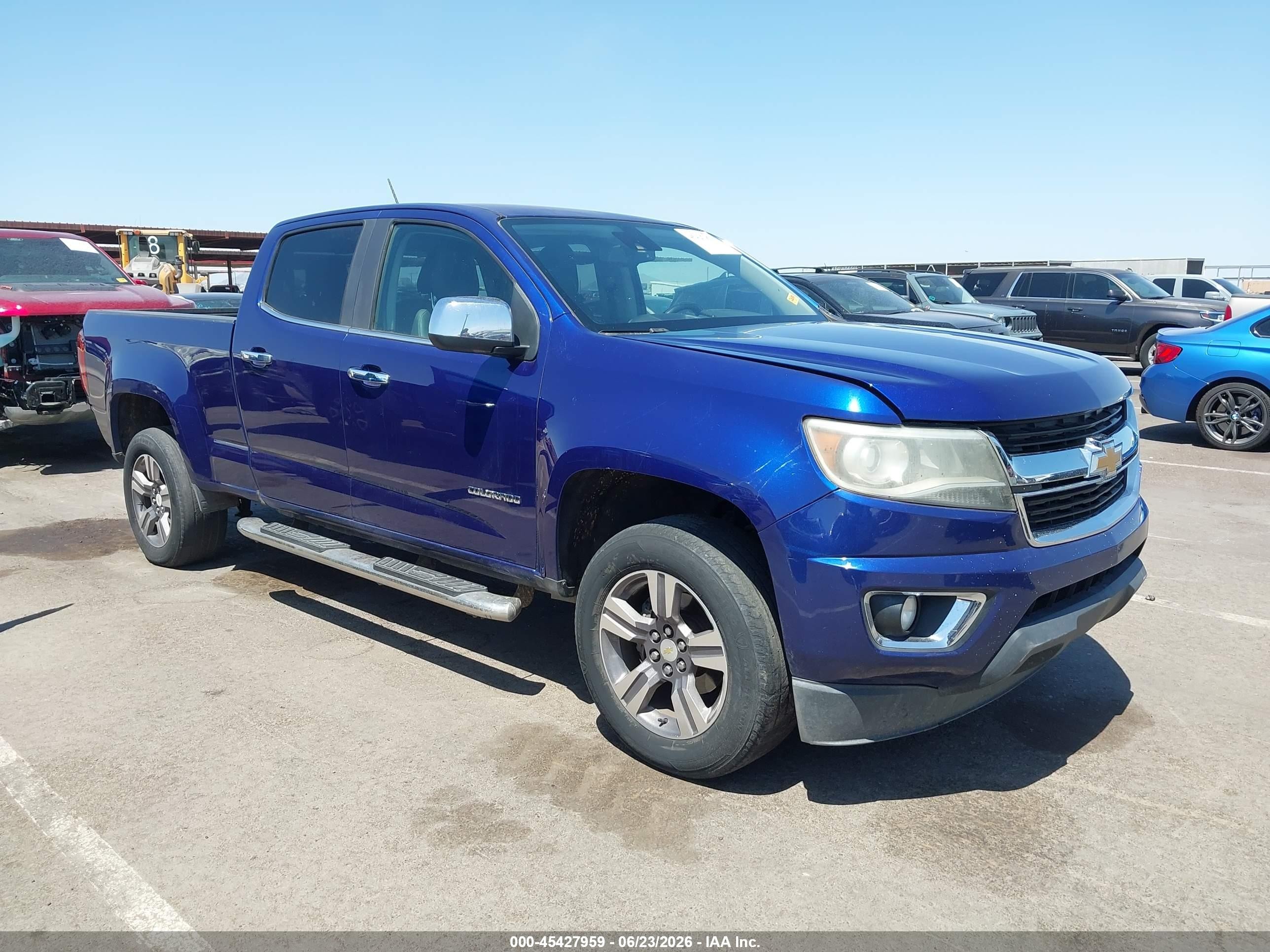 2015 Chevrolet Colorado 2WD LT, VIN 1GCGSBE35F1250831 — Rear end