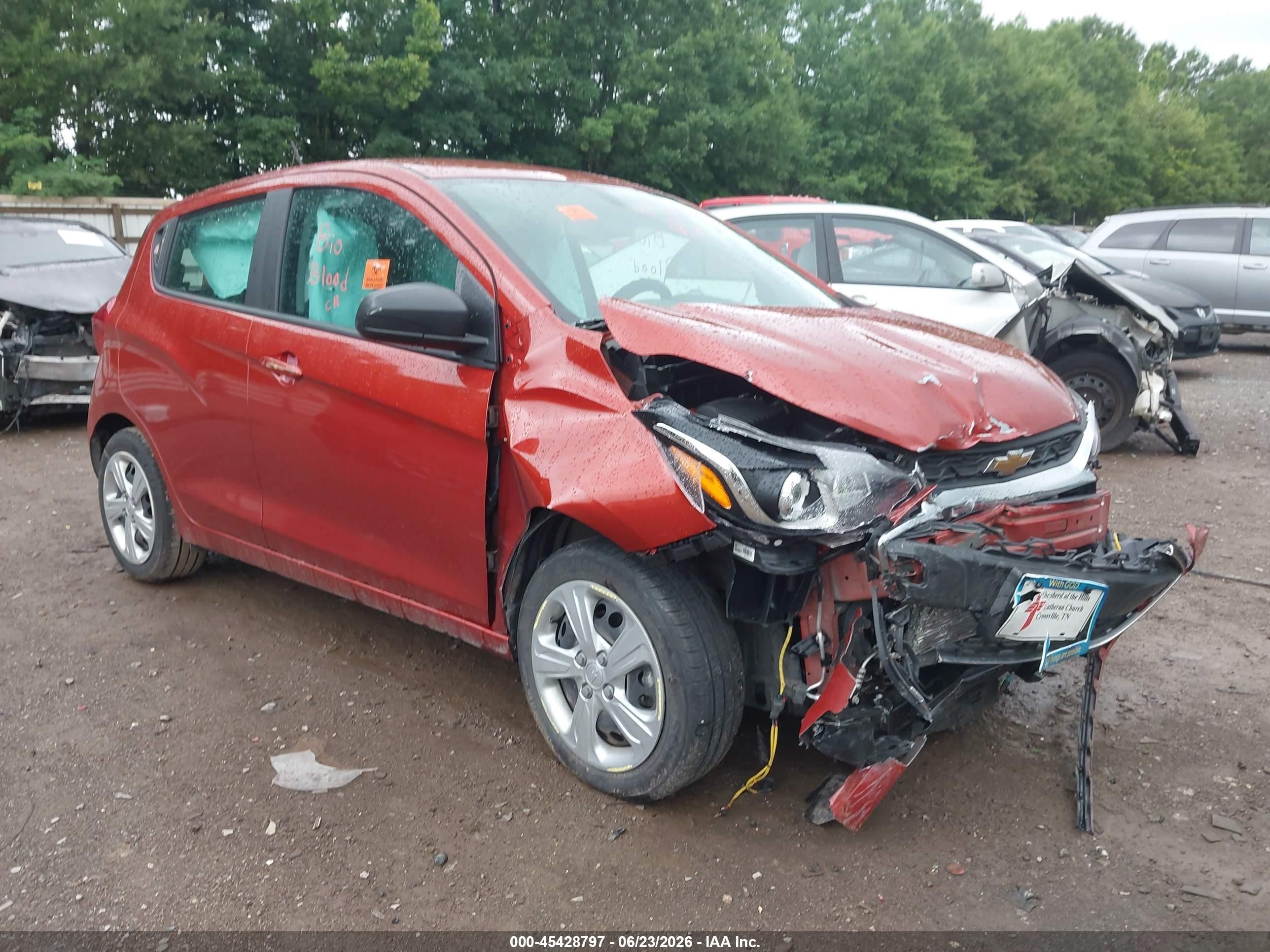 2021 Chevrolet Spark LS, VIN KL8CB6SA6MC721064 — Biohazard / chemical