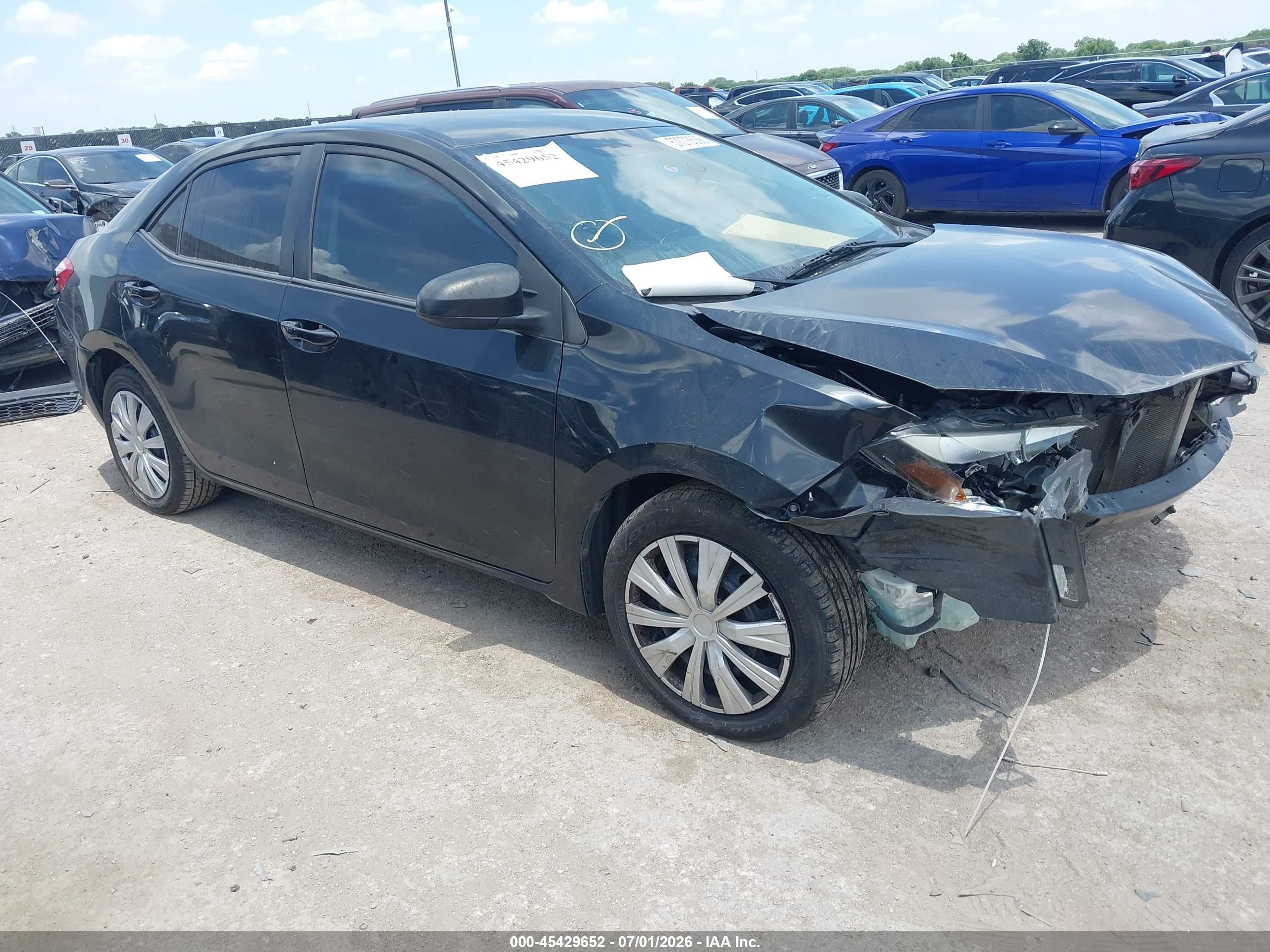 2015 Toyota Corolla S Plus, VIN 5YFBURHE5FP349784 — Front end