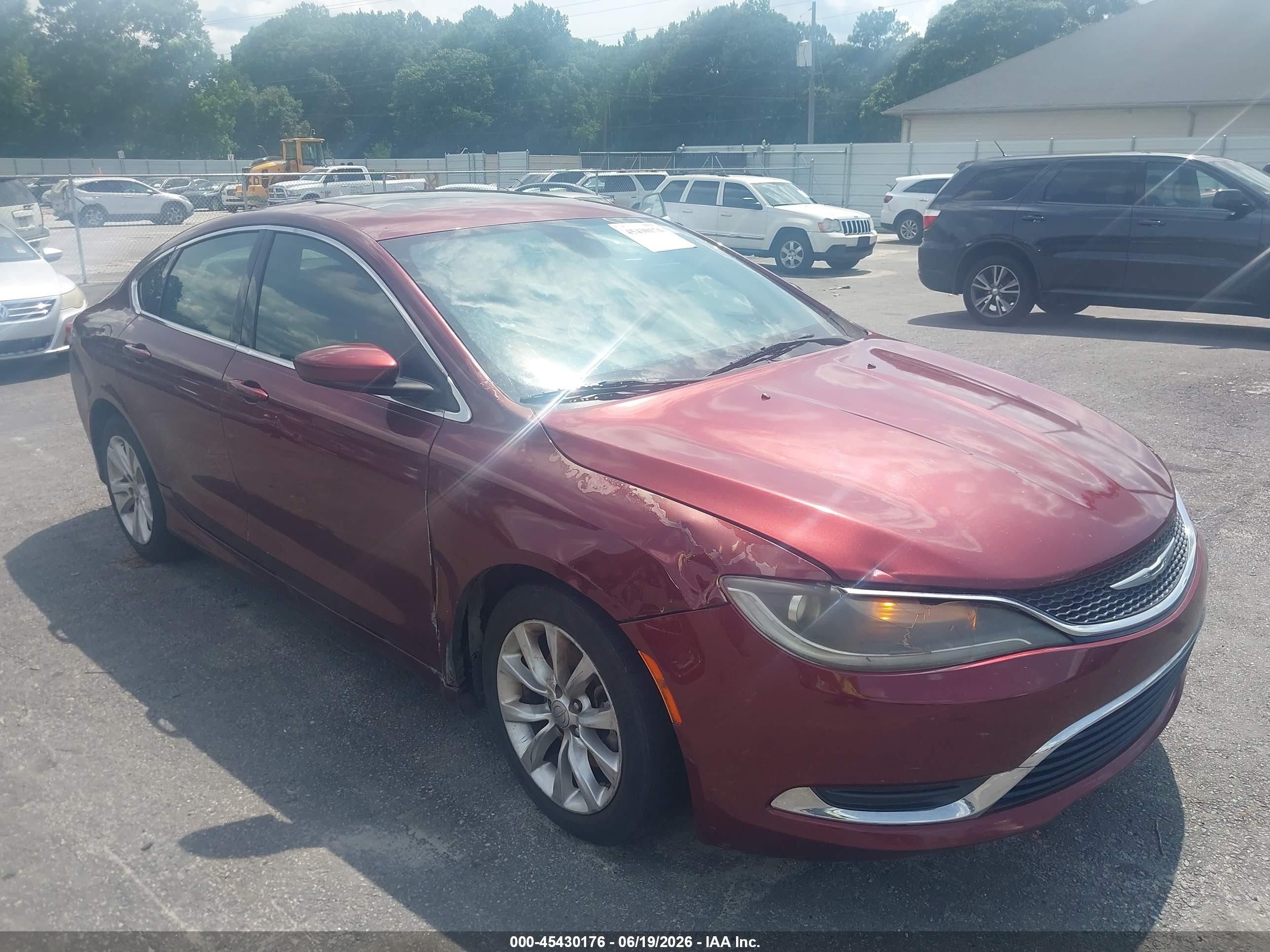 2015 Chrysler 200 Limited, VIN 1C3CCCAB5FN713773 — Repossession