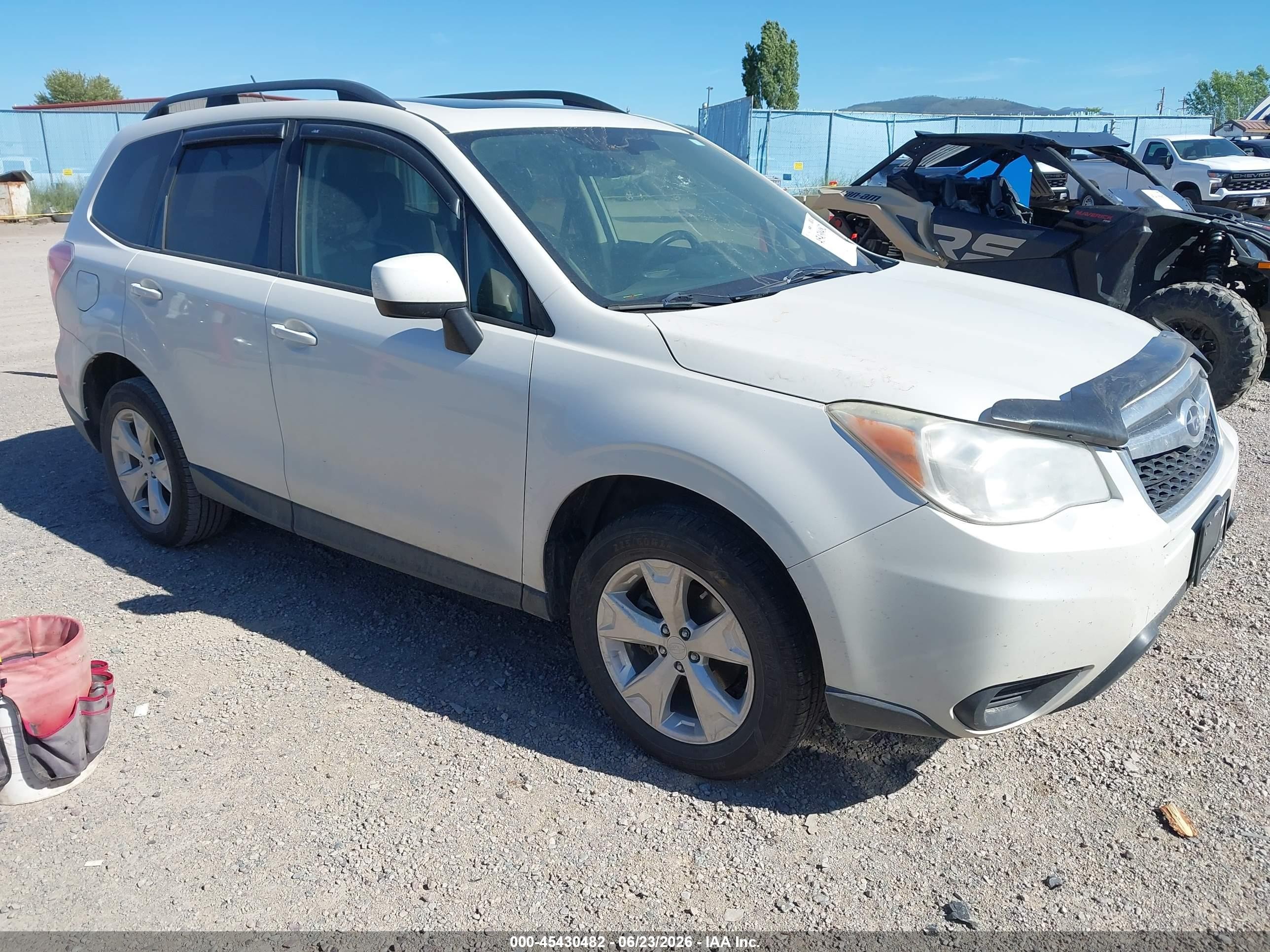 2014 Subaru Forester Premium, VIN JF2SJAEC6EH460160 — Interior fire