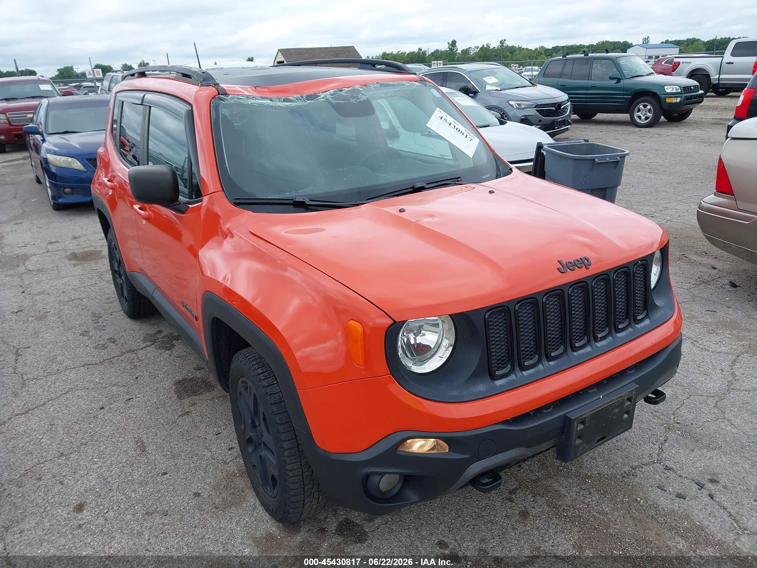 2018 Jeep Renegade Upland, VIN ZACCJBAB7JPH52974 — Roof