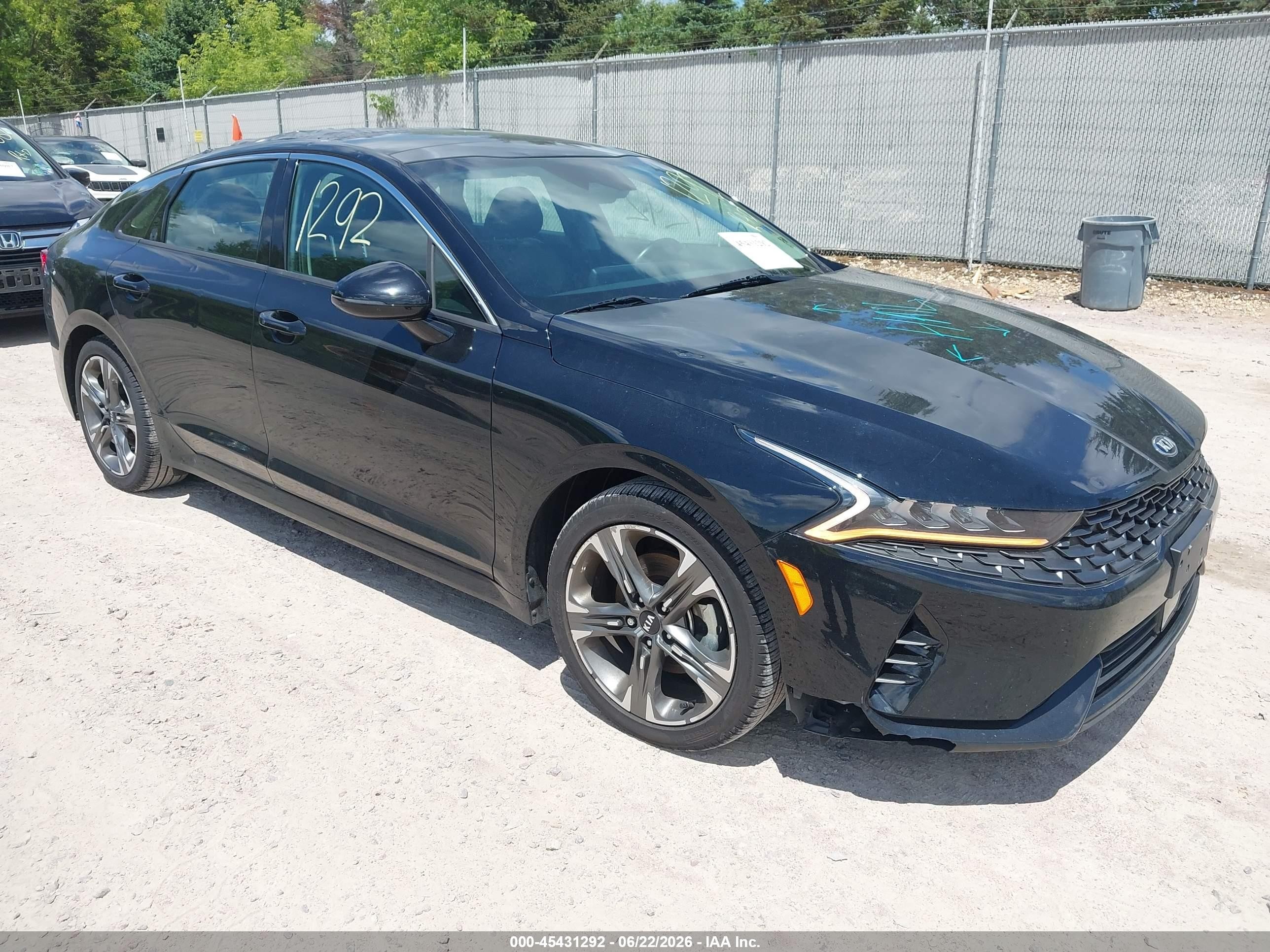 2021 Kia K5 EX, VIN 5XXG34J24MG064544 — Hail