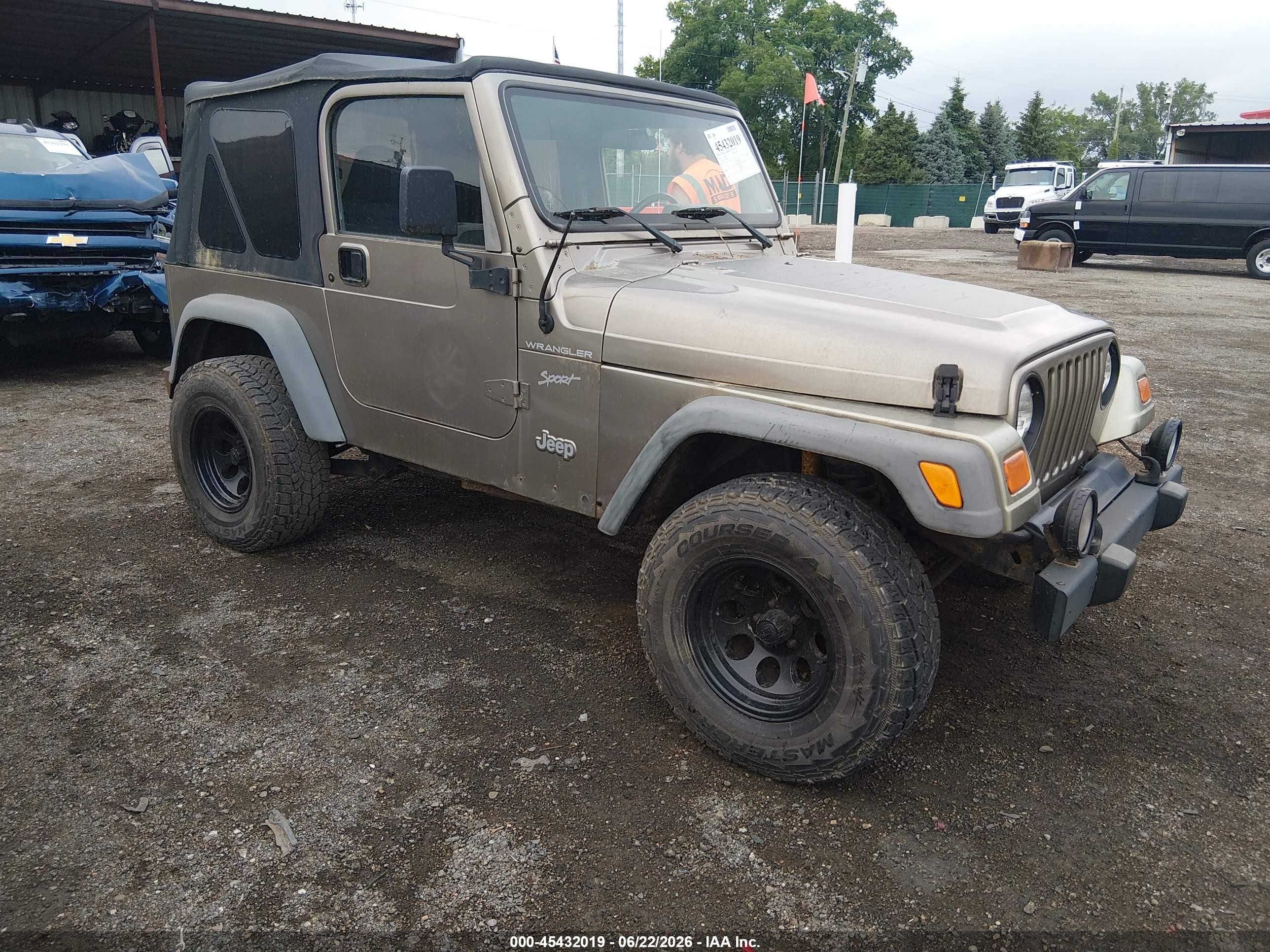 2002 Jeep Wrangler Sport, VIN 1J4FA49S52P767396 — Normal wear