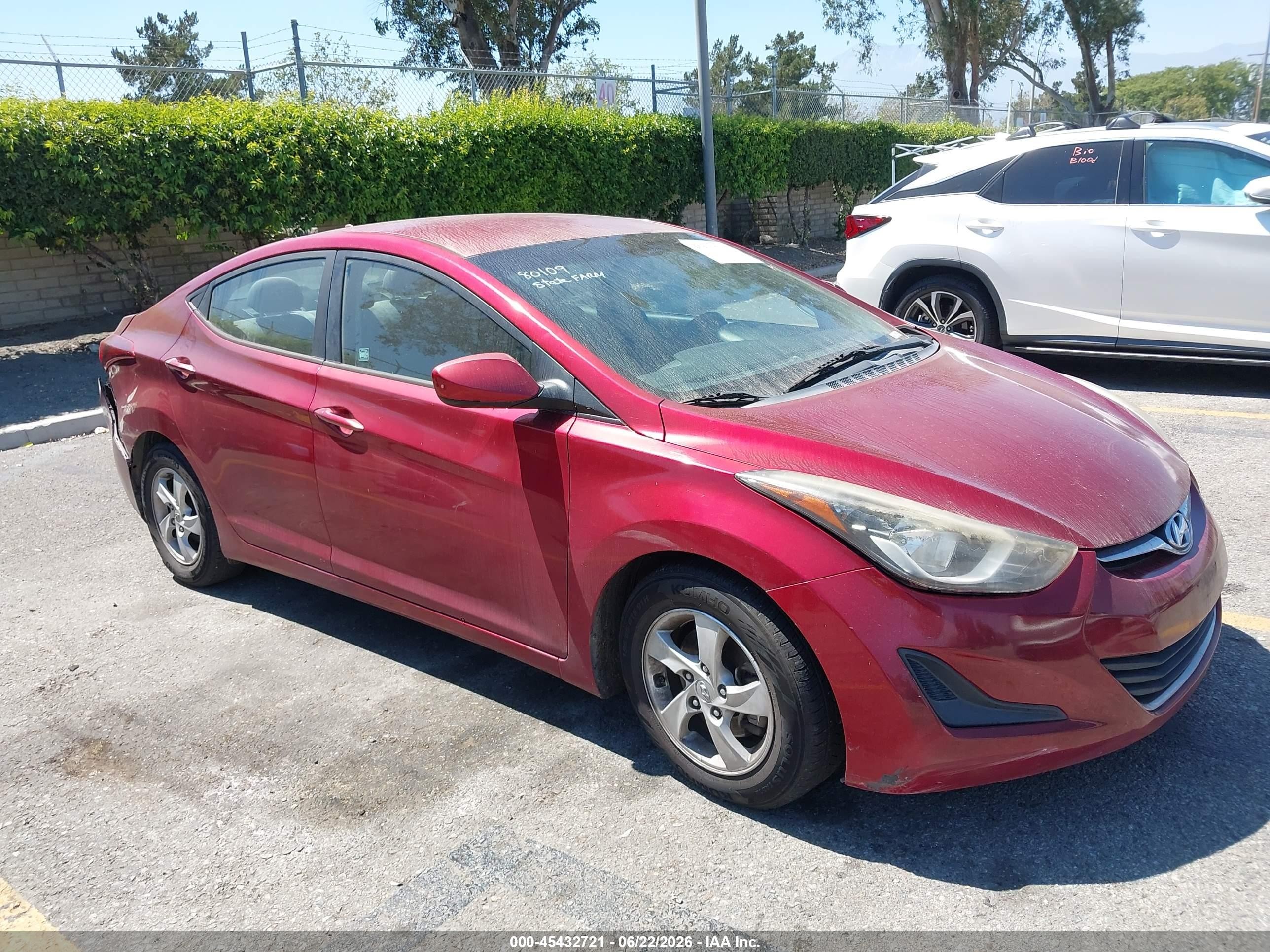 2015 Hyundai Elantra SE, VIN 5NPDH4AE1FH568958 — Side