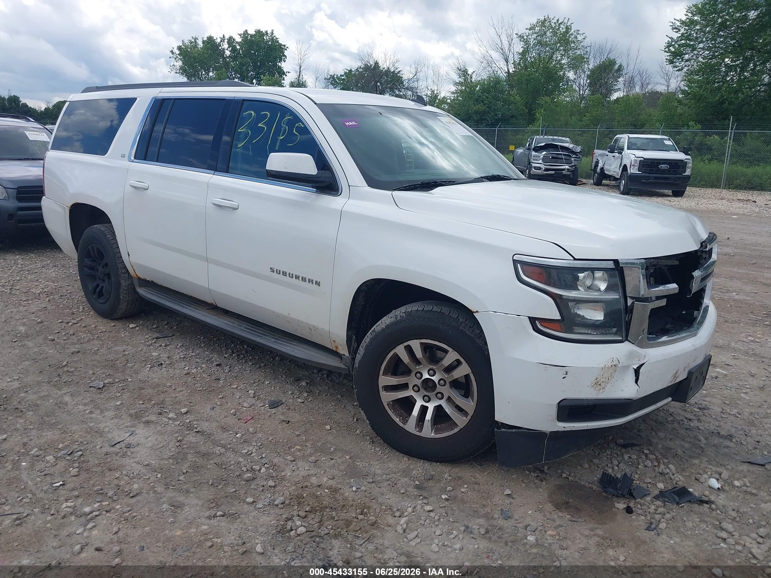 2015 Chevrolet Suburban LS, VIN 1GNSKHKC8FR231622 — Hail