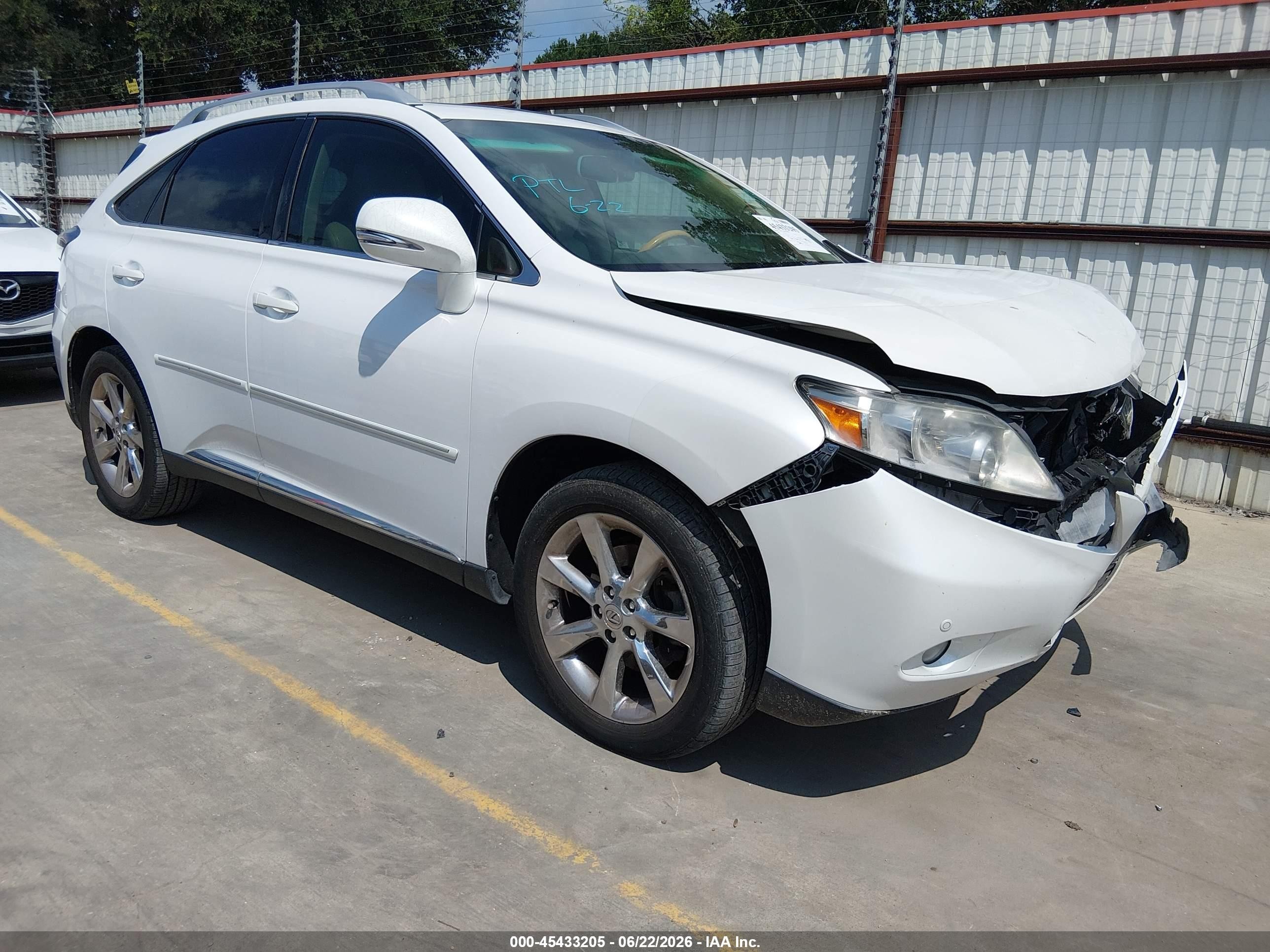 2010 Lexus RX 350, VIN 2T2ZK1BA0AC014917 — Перед