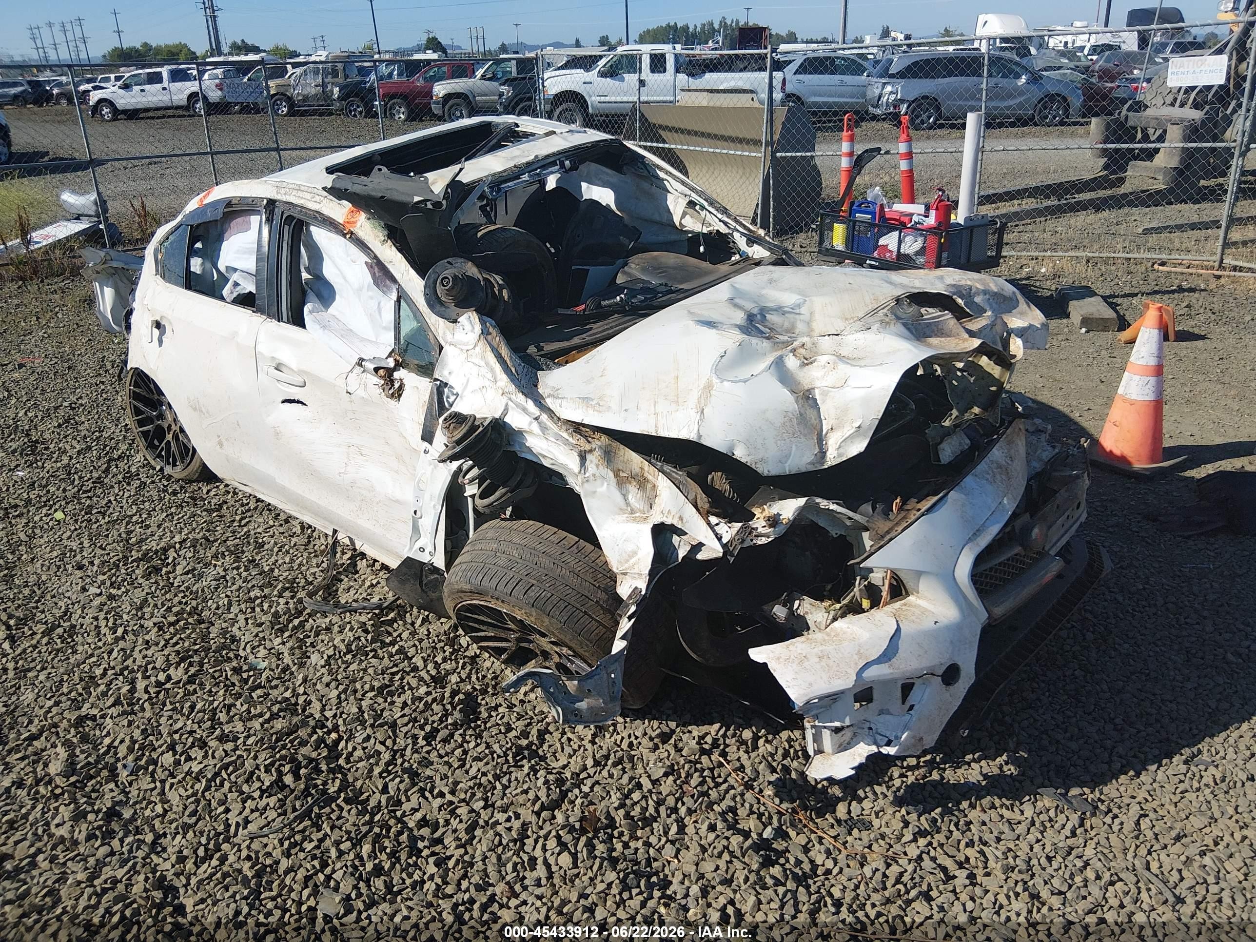 2016 Subaru WRX Limited, VIN JF1VA1N64G8807841 — Rollover