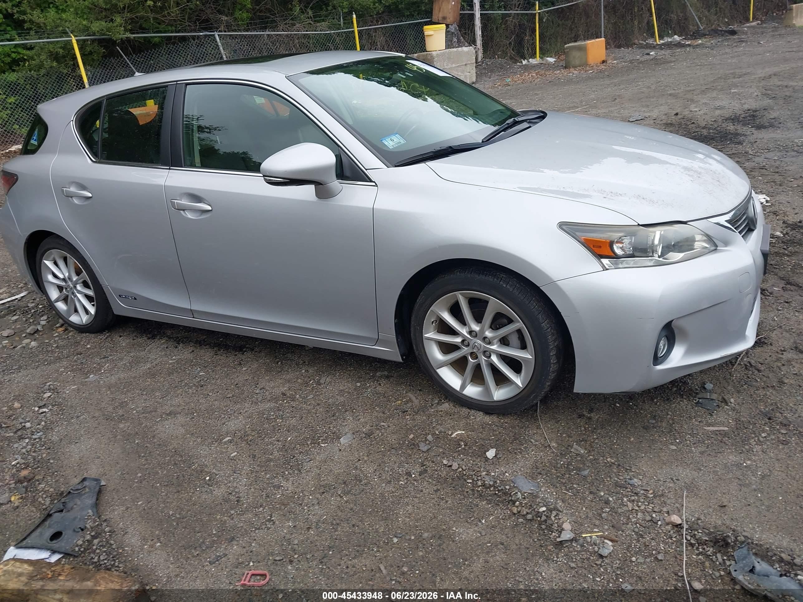 2011 Lexus CT 200h Premium, VIN JTHKD5BH0B2005444 — Fresh water flood