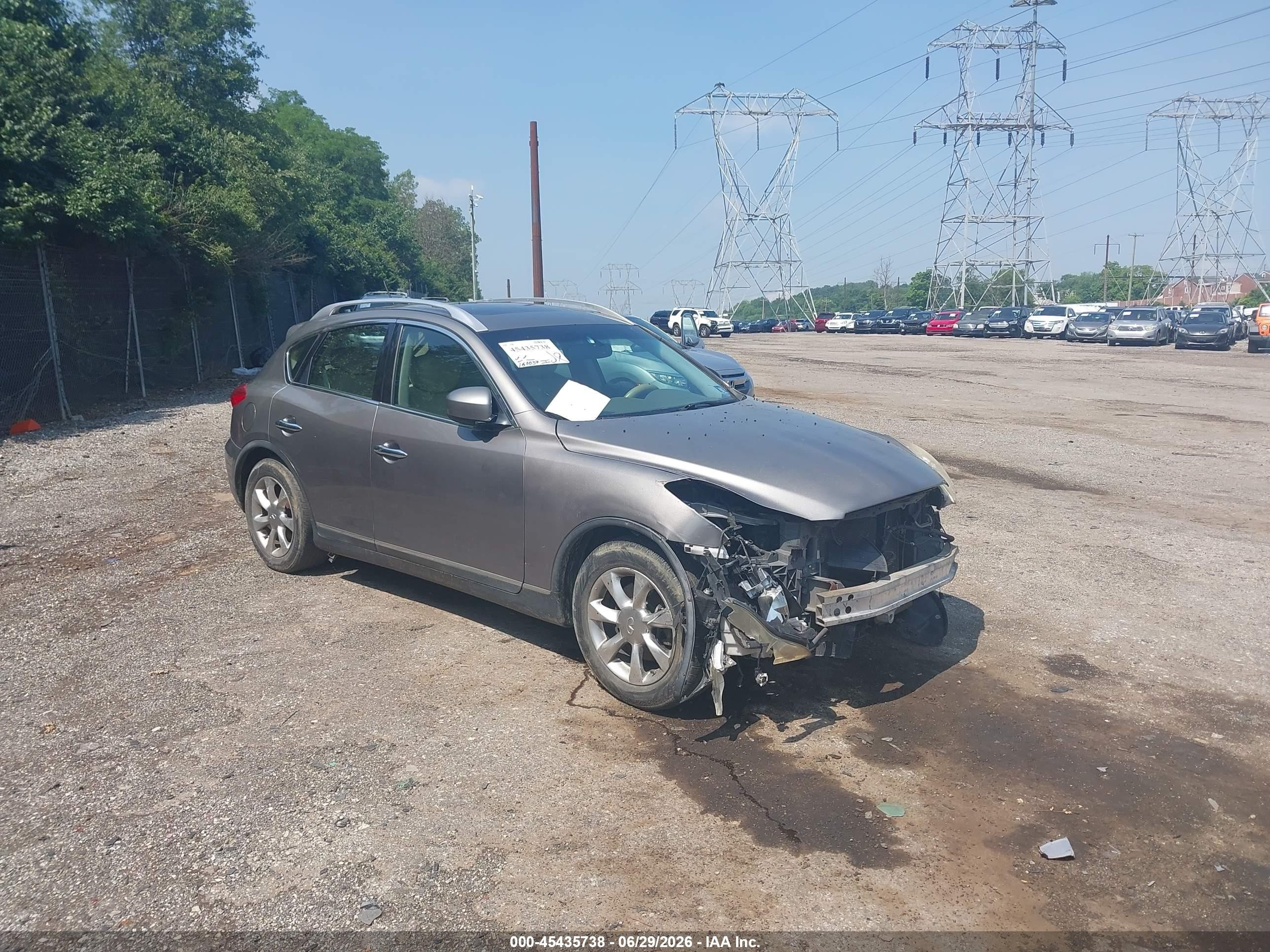 2008 Infiniti EX Journey, VIN JNKAJ09F48M358598 — Front end