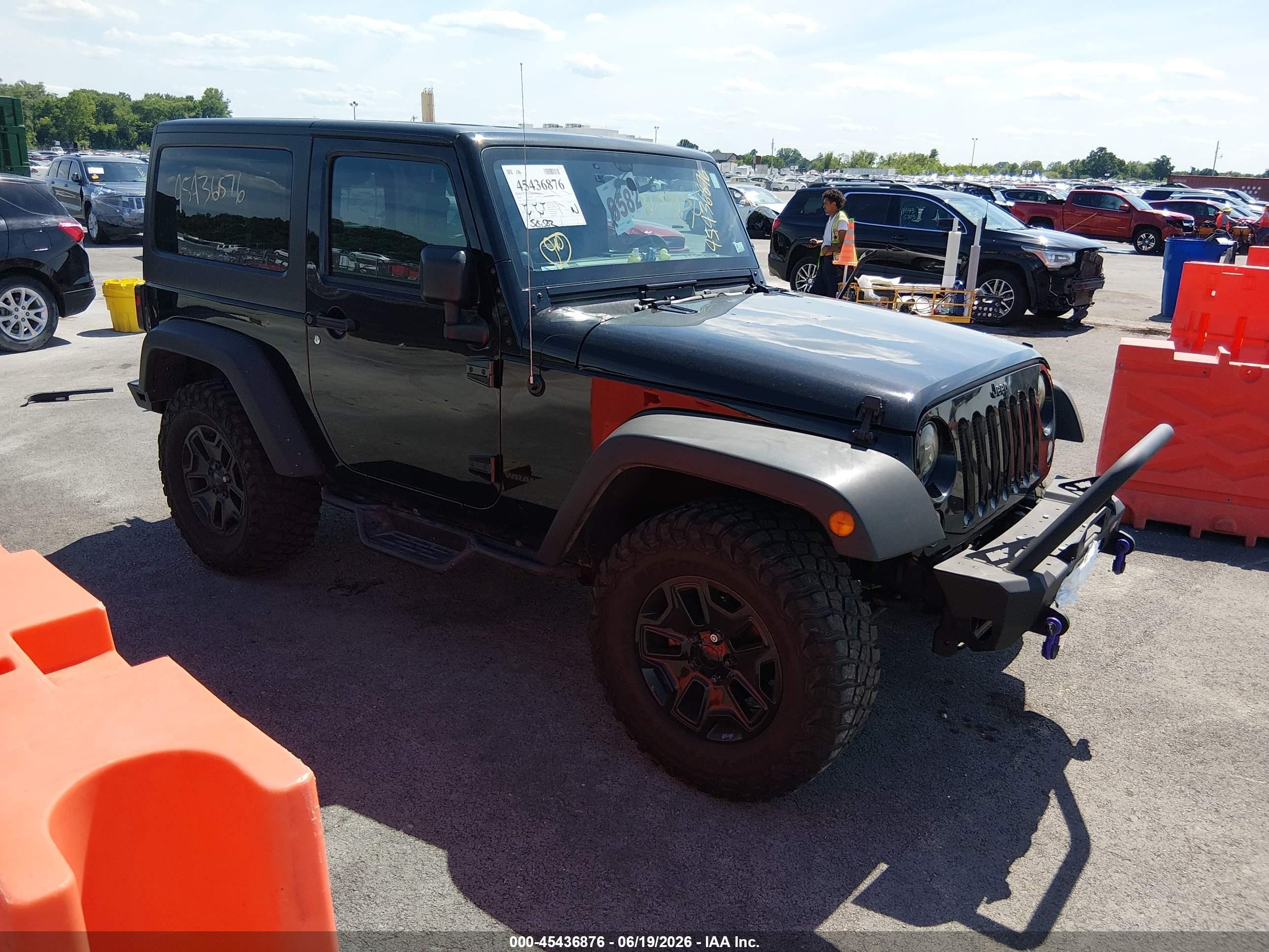 2014 Jeep Wrangler Sport, VIN 1C4AJWAG4EL275747 — Rear end