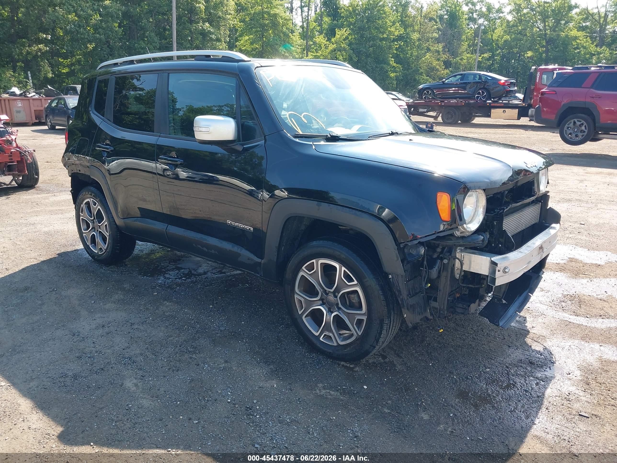 2016 Jeep Renegade Limited, VIN ZACCJBDTXGPD41971 — Front end