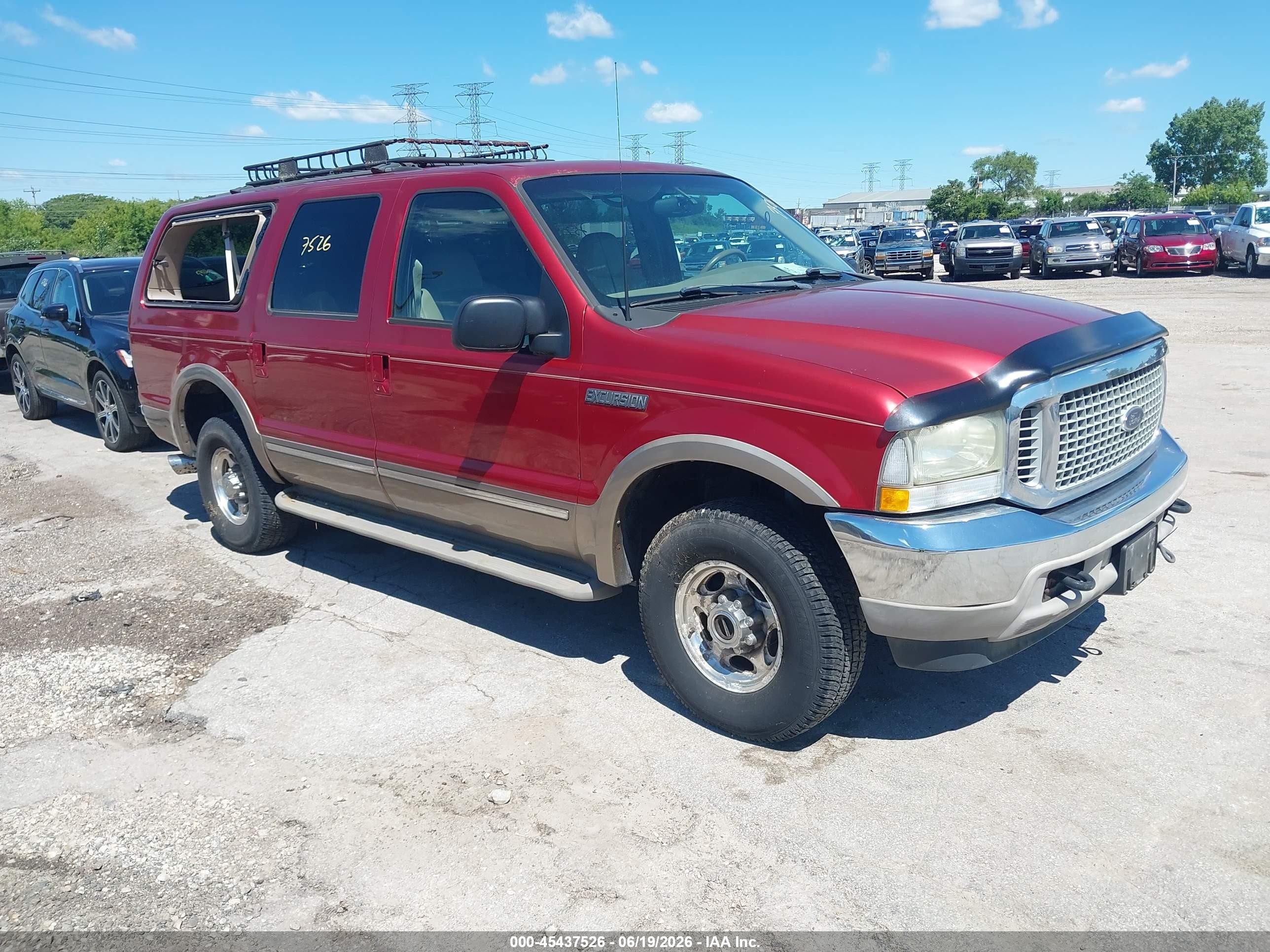 2002 Ford Excursion Limited, VIN 1FMSU43F52EB65838 — Normal wear