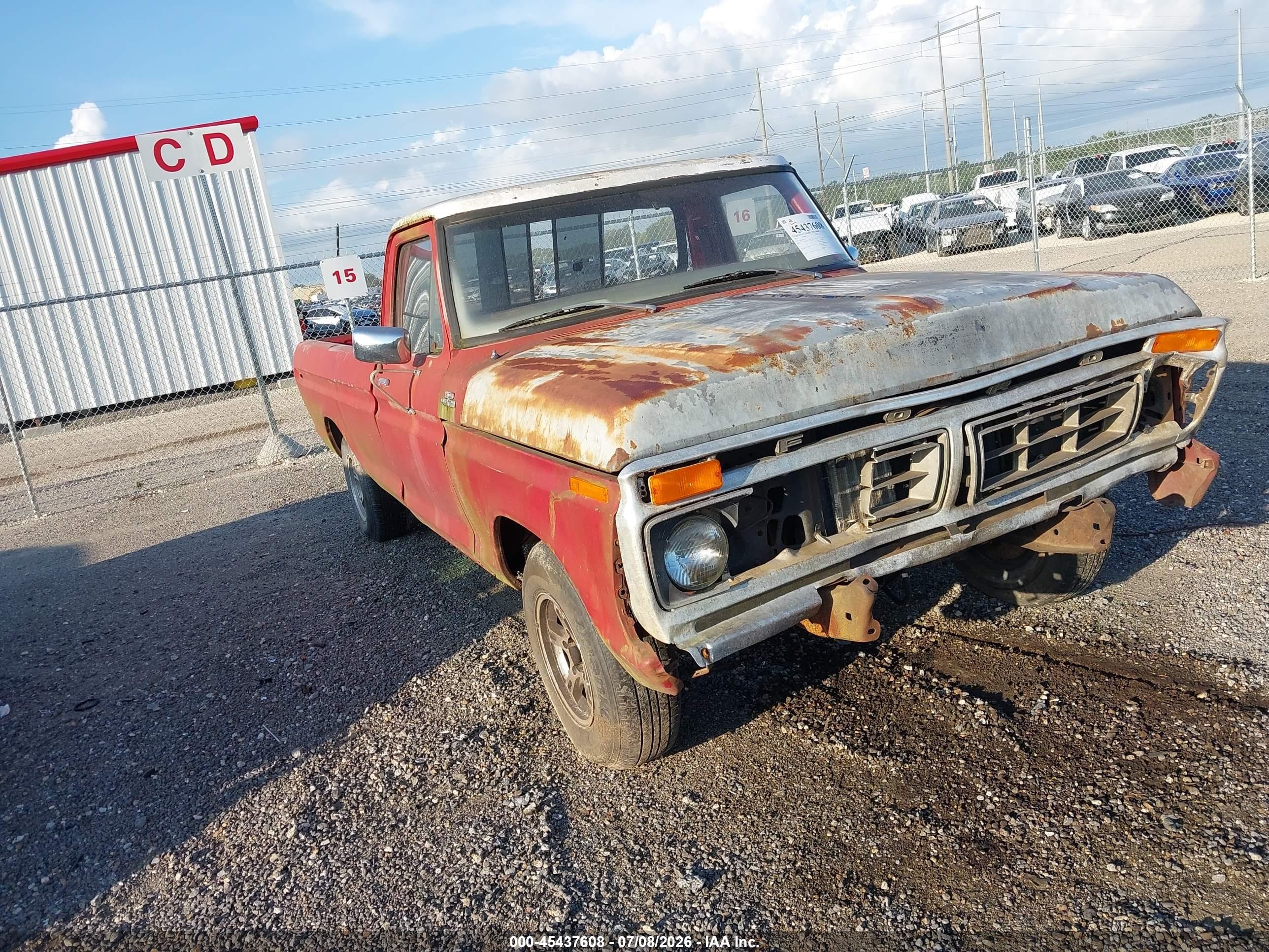 1977 Ford F-100, VIN F10BNZ02176 — Not stated