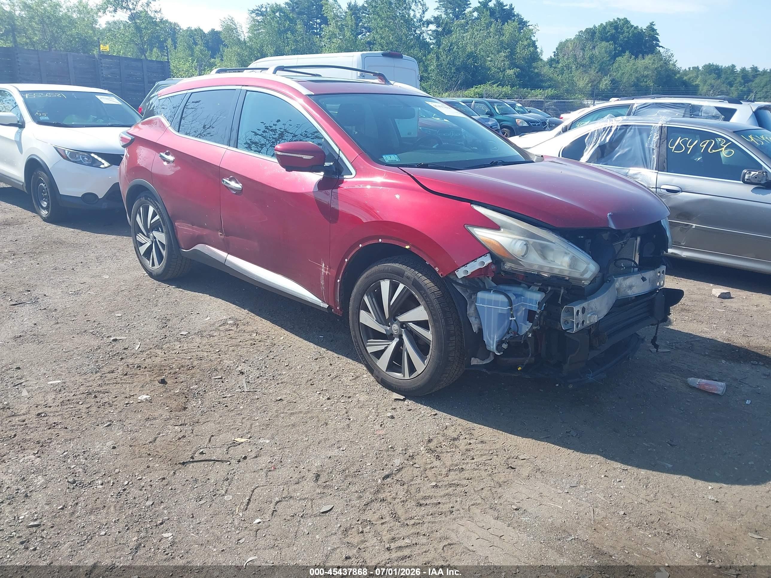 2015 Nissan Murano Platinum, VIN 5N1AZ2MH0FN257821 — Front end