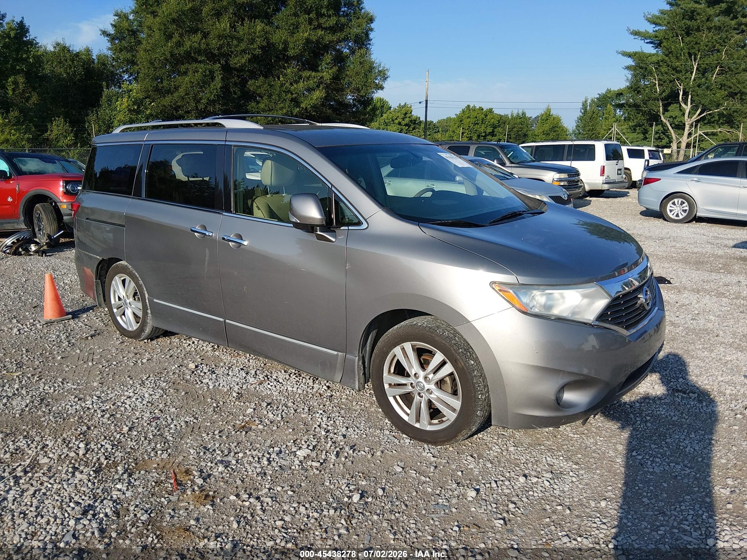 2013 Nissan Quest S, VIN JN8AE2KP5D9060194 — Rear end