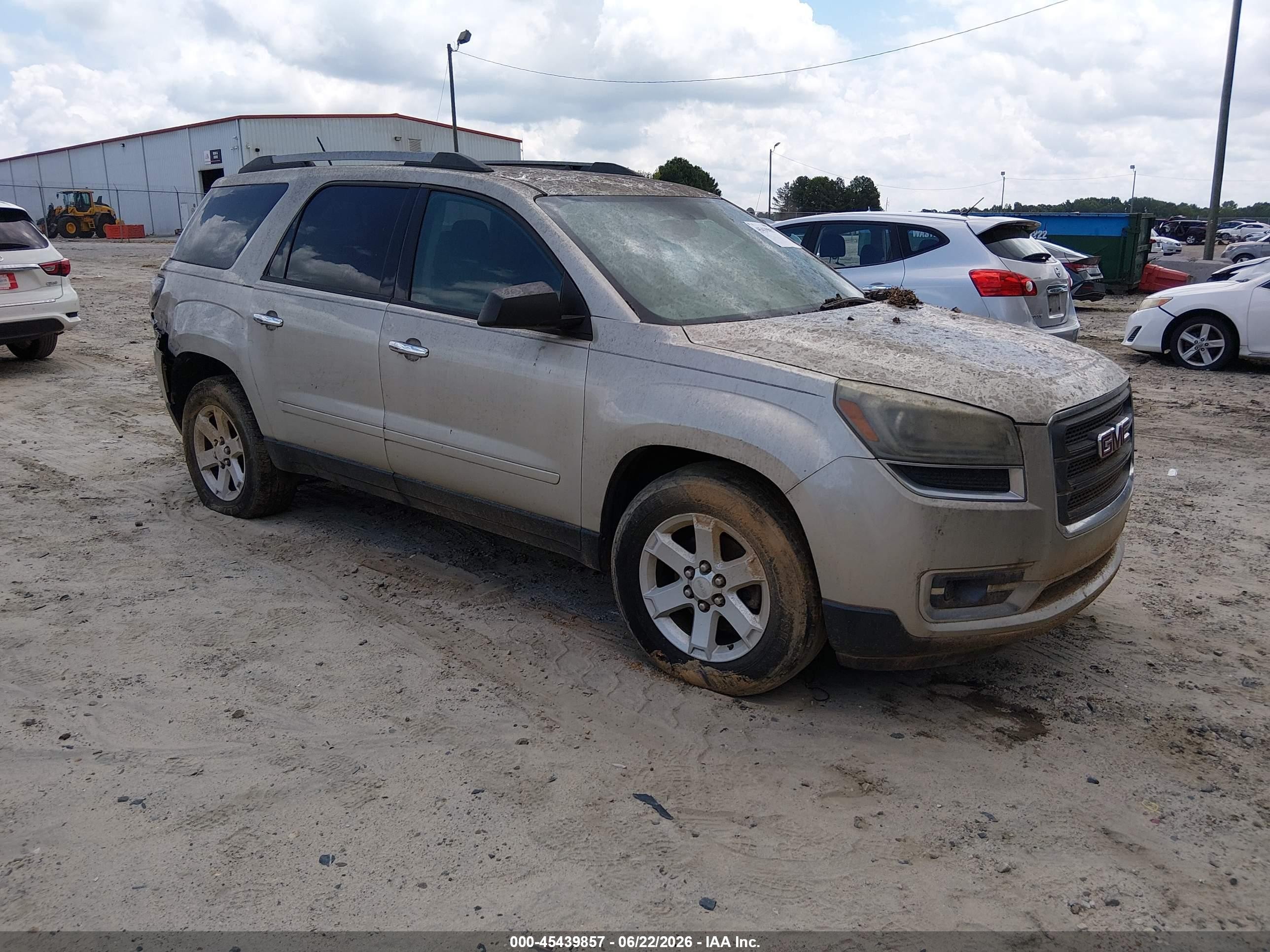 2013 GMC Acadia SLE, VIN 1GKKRNED6DJ161495 — Зад