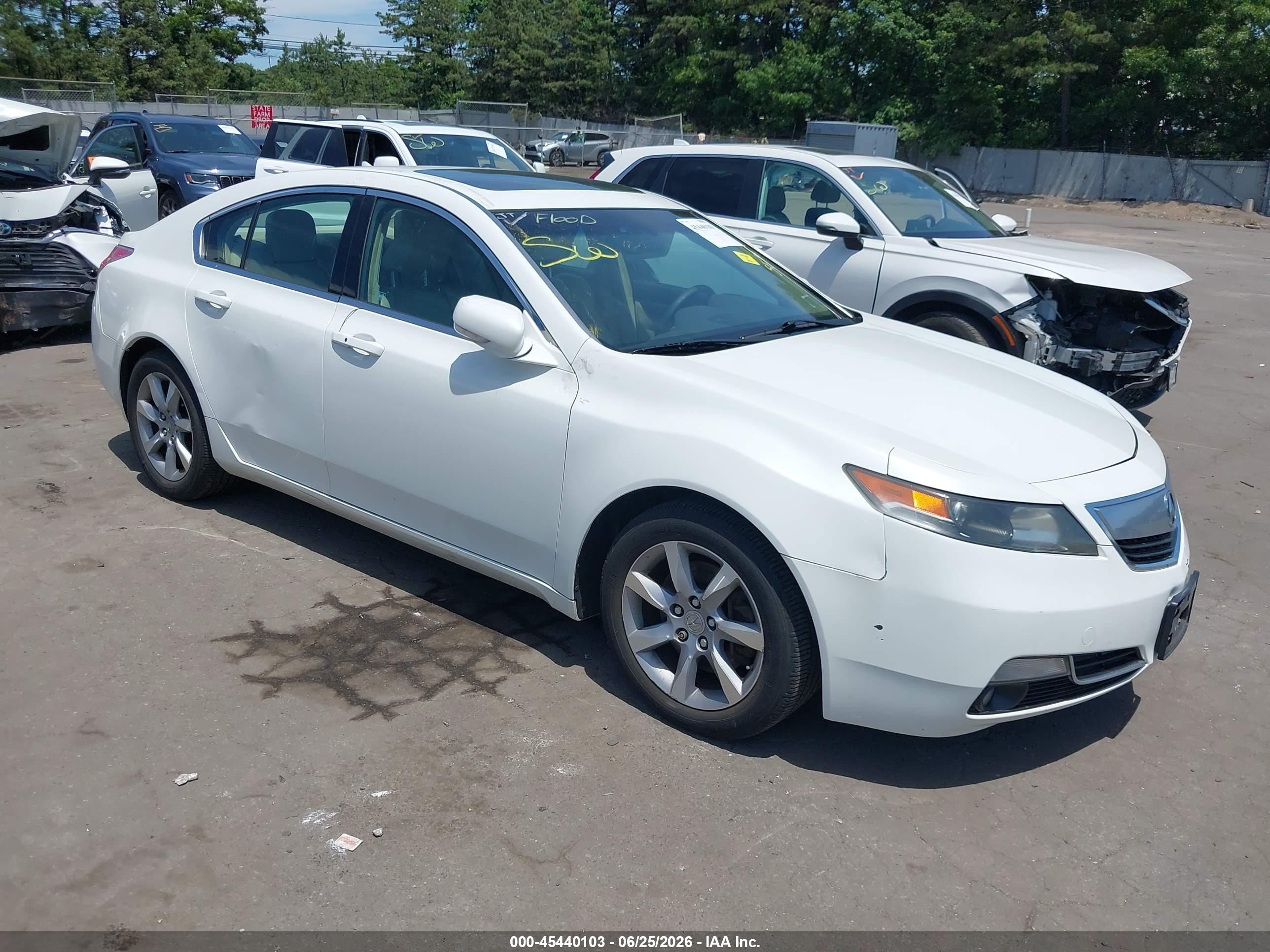 2012 Acura TL Technology, VIN 19UUA8F50CA032639 — Water / flood