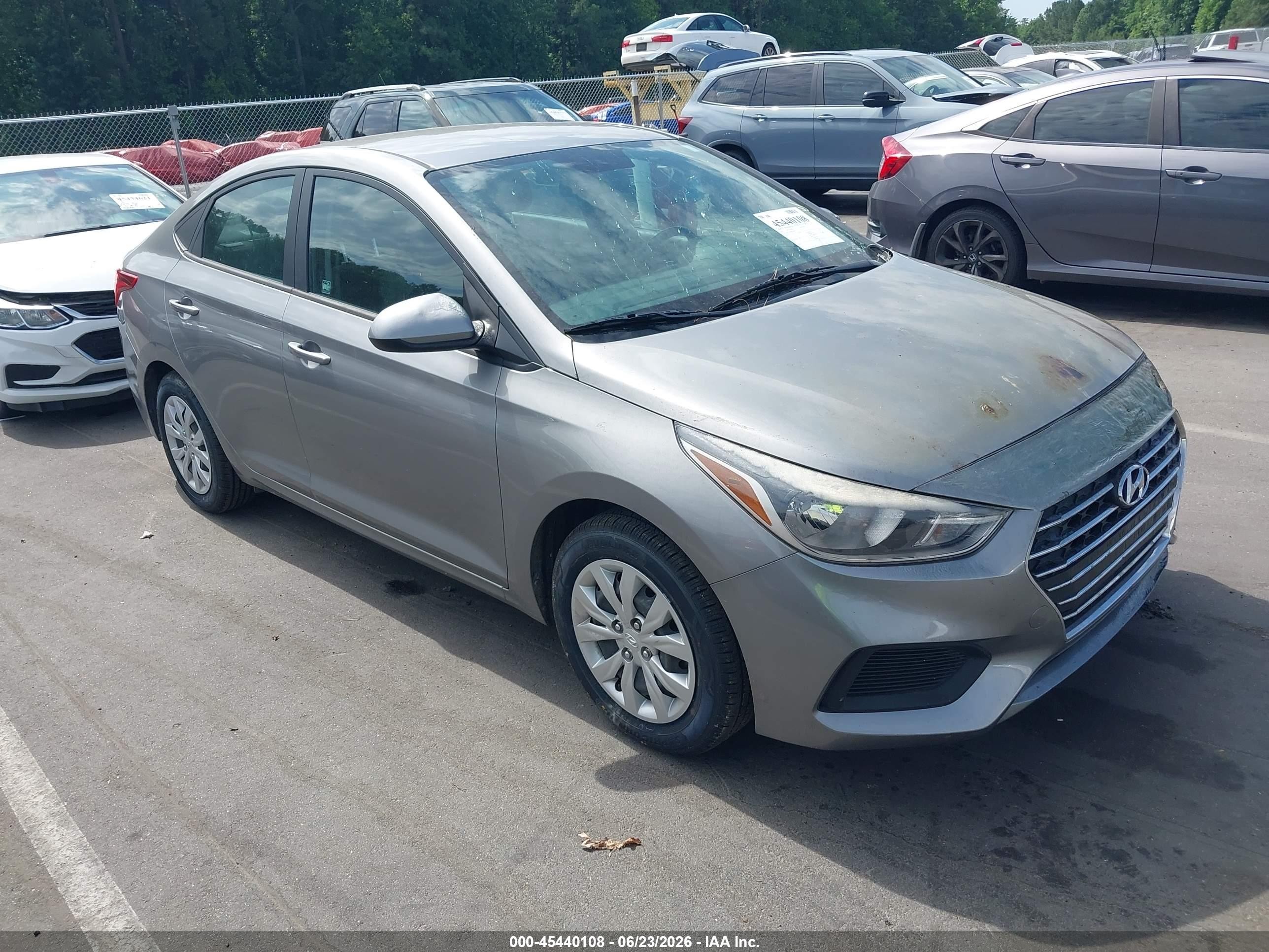 2021 Hyundai Accent SE, VIN 3KPC24A69ME146878 — Burn