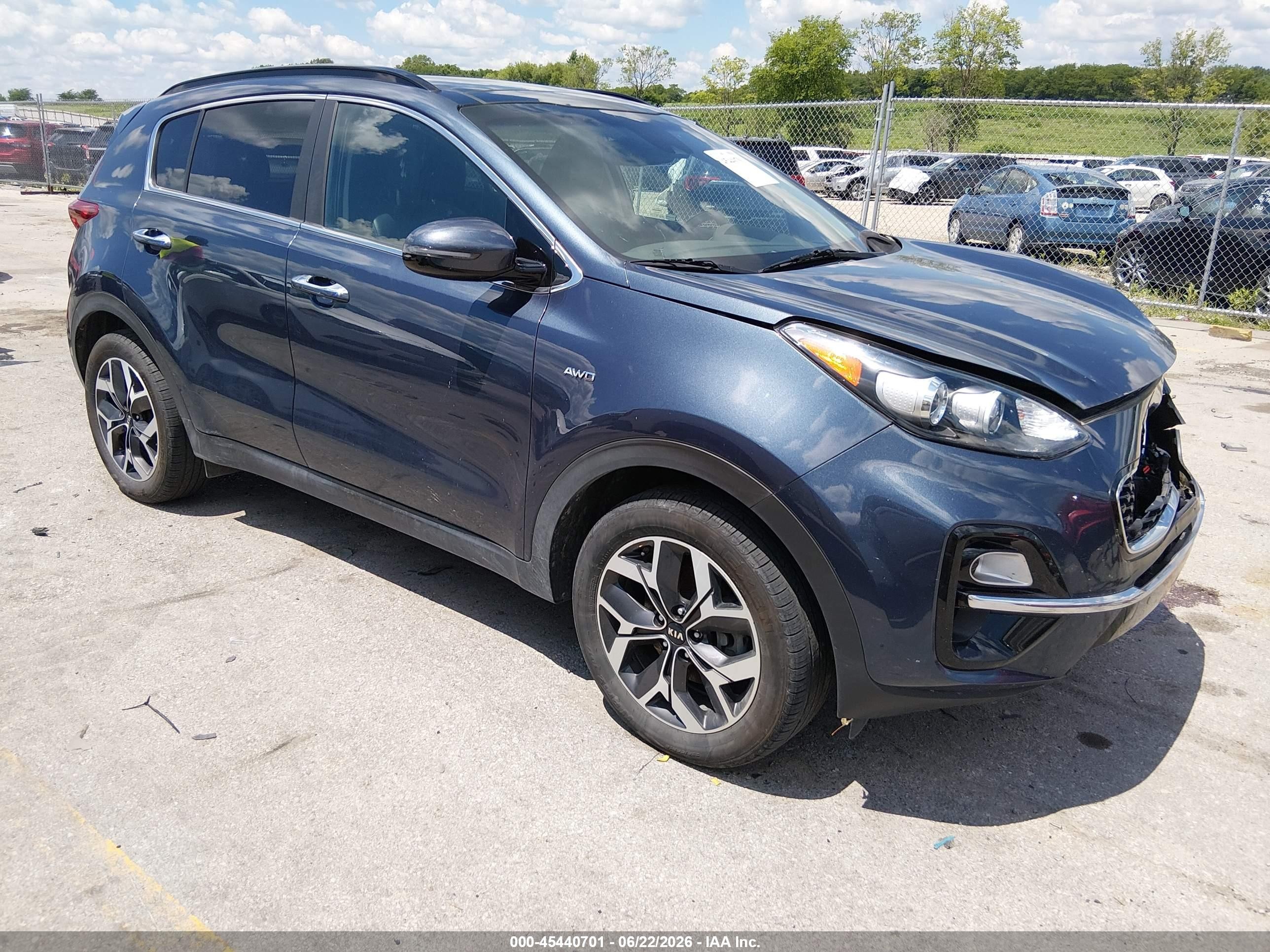 2022 Kia Sportage EX, VIN KNDPNCAC4N7956591 — Front end