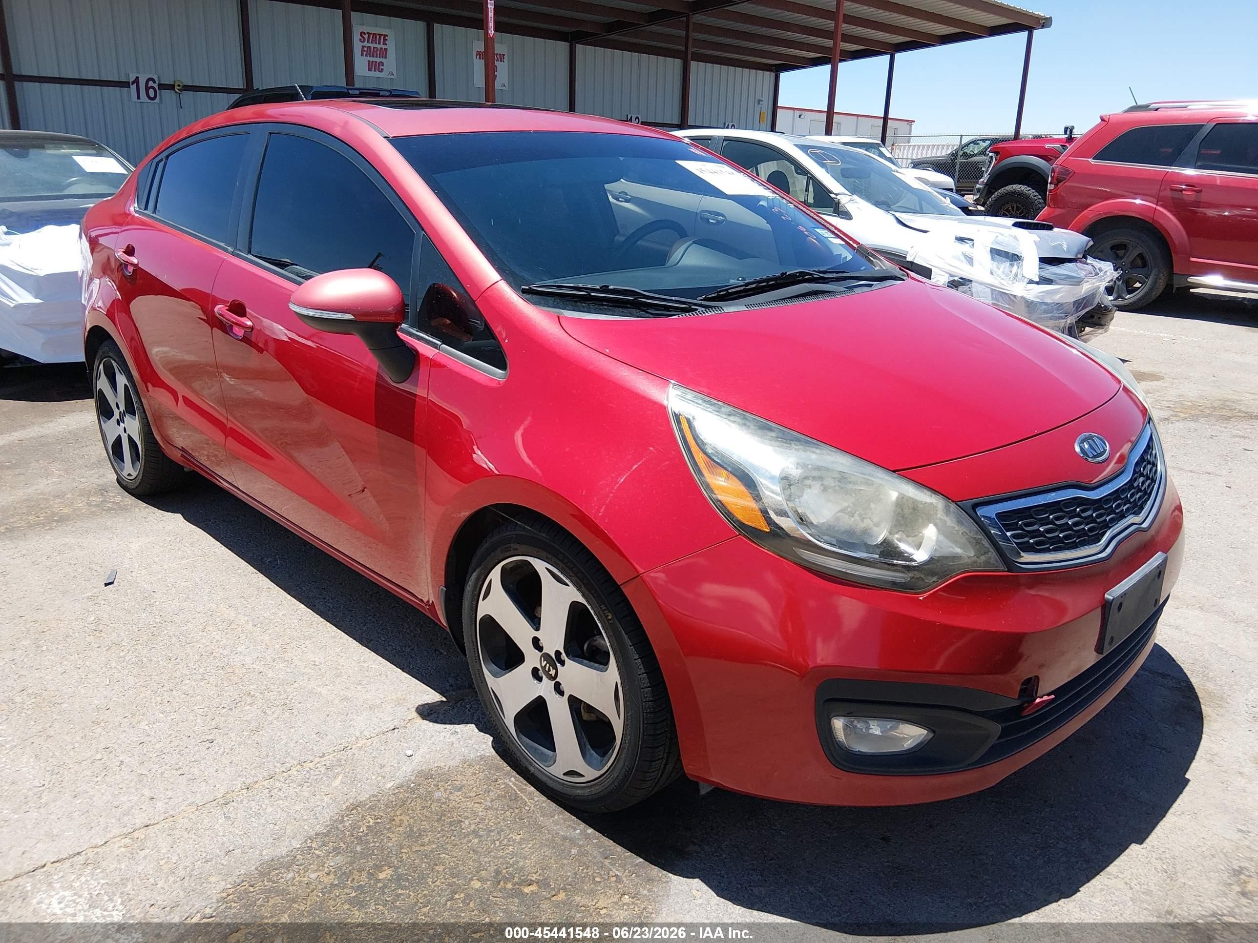 2012 Kia Rio EX, VIN KNADN4A39C6084983 — Water / flood