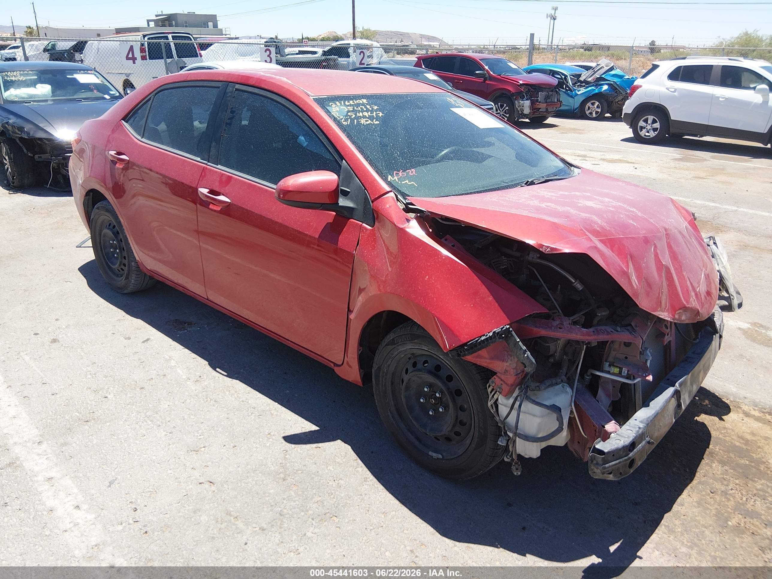 2015 Toyota Corolla S Plus, VIN 5YFBURHEXFP260681 — Front end