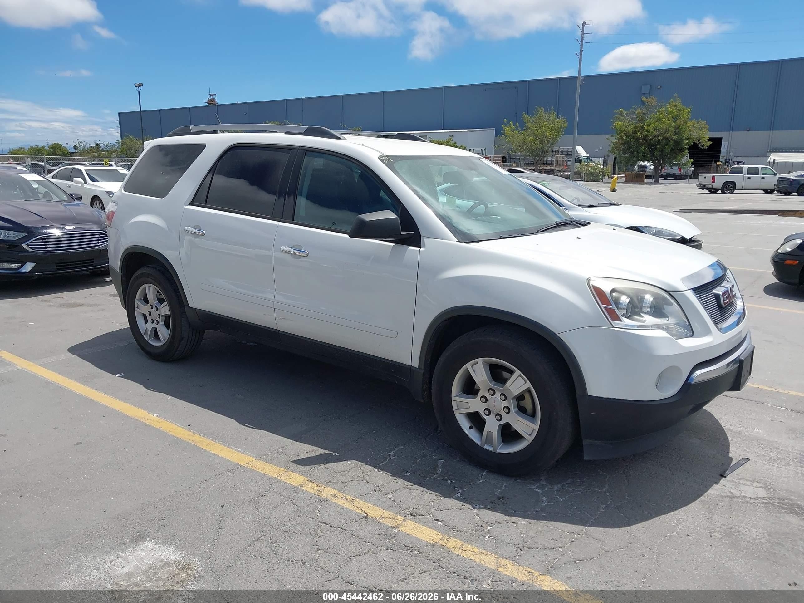 2012 GMC Acadia SL, VIN 1GKKRNED8CJ180306 — Rear end
