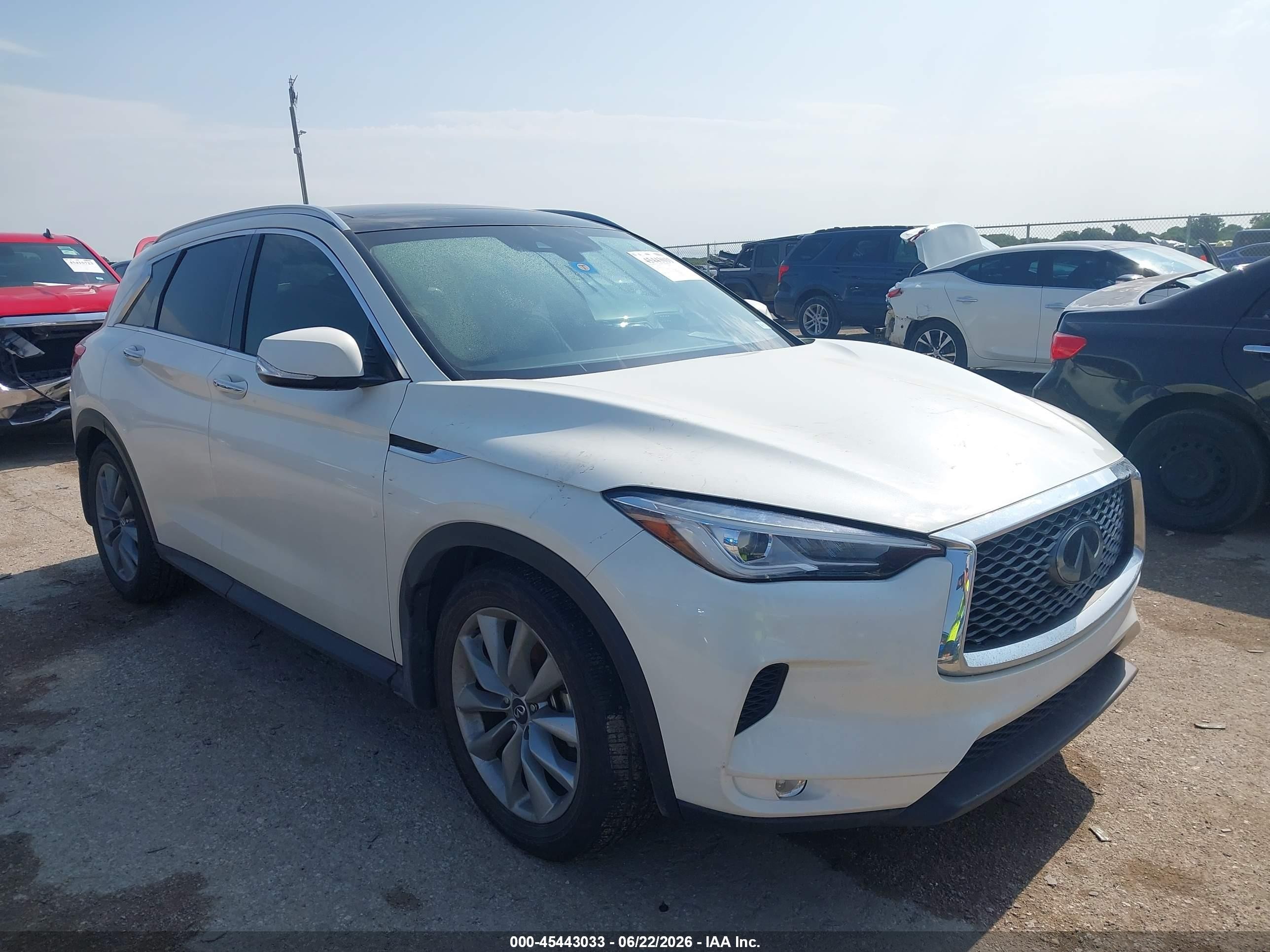 2021 Infiniti QX50 Luxe, VIN 3PCAJ5BAXMF121923 — Water / flood