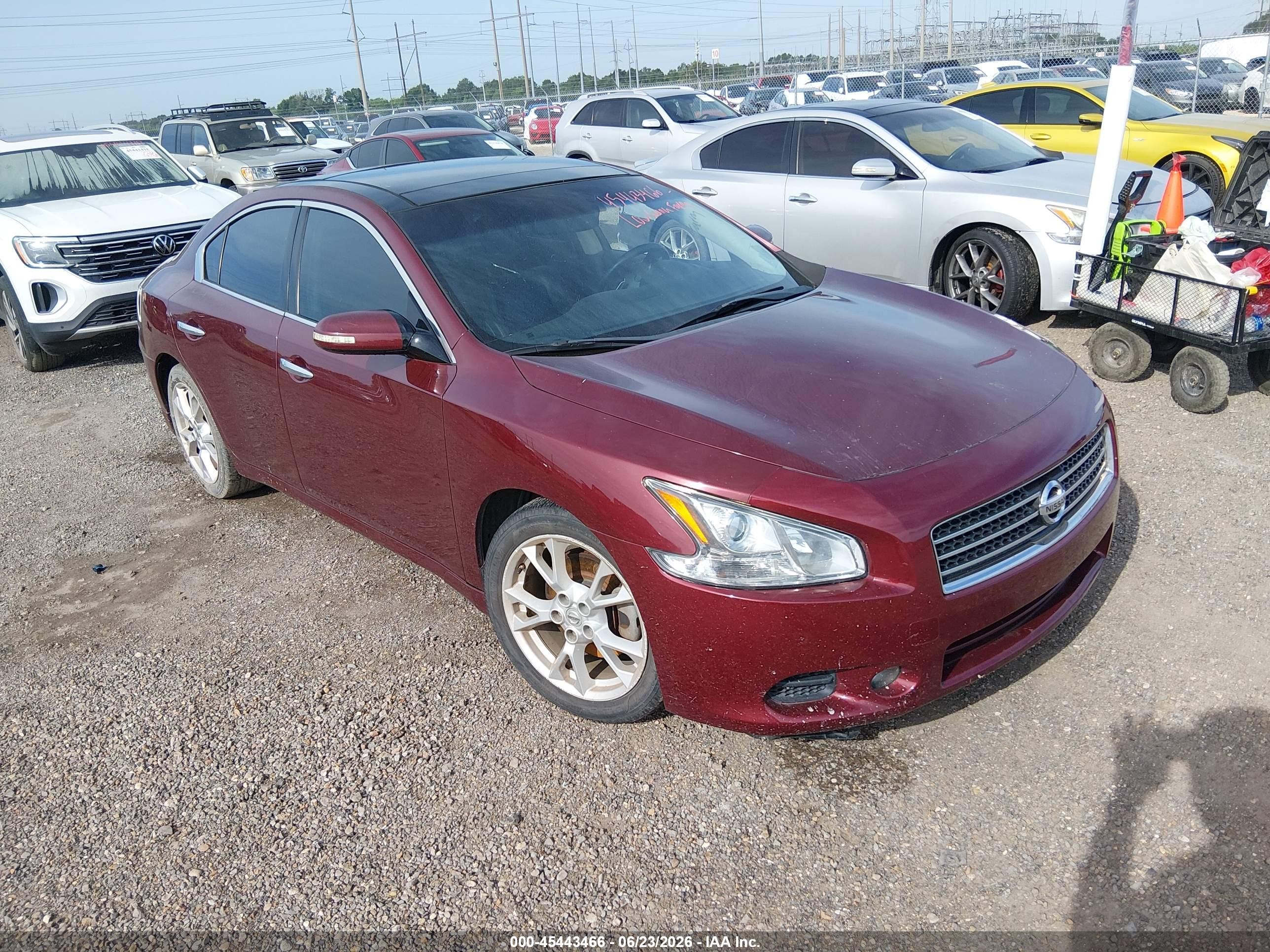2013 Nissan Maxima S, VIN 1N4AA5AP6DC846122 — Вода / потоп